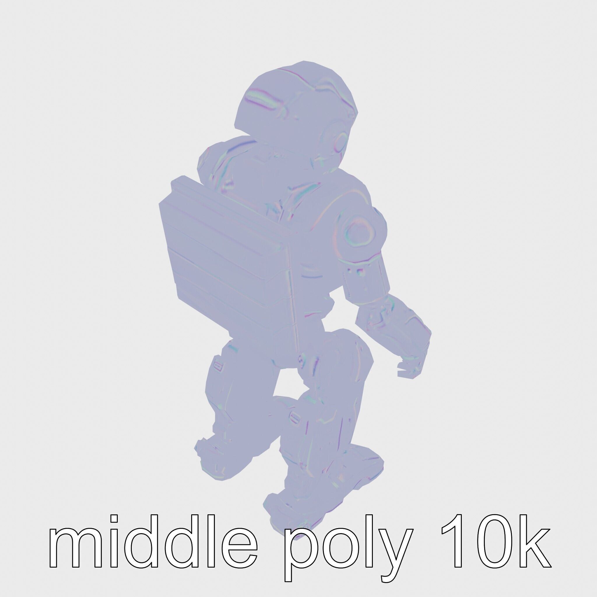 Advanced Humanoid Robot Model Low-poly 3D model_28