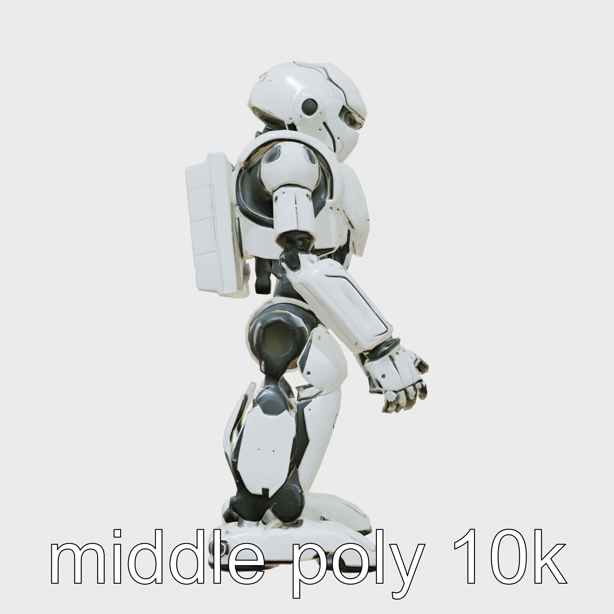 Advanced Humanoid Robot Model Low-poly 3D model_16