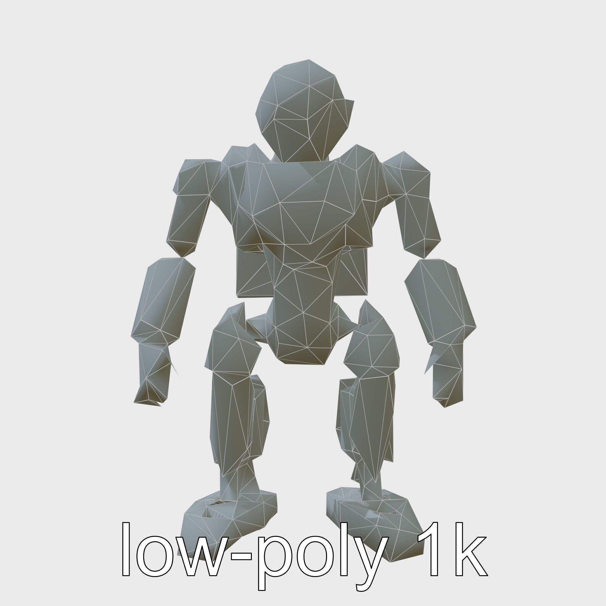 Advanced Humanoid Robot Model Low-poly 3D model_13