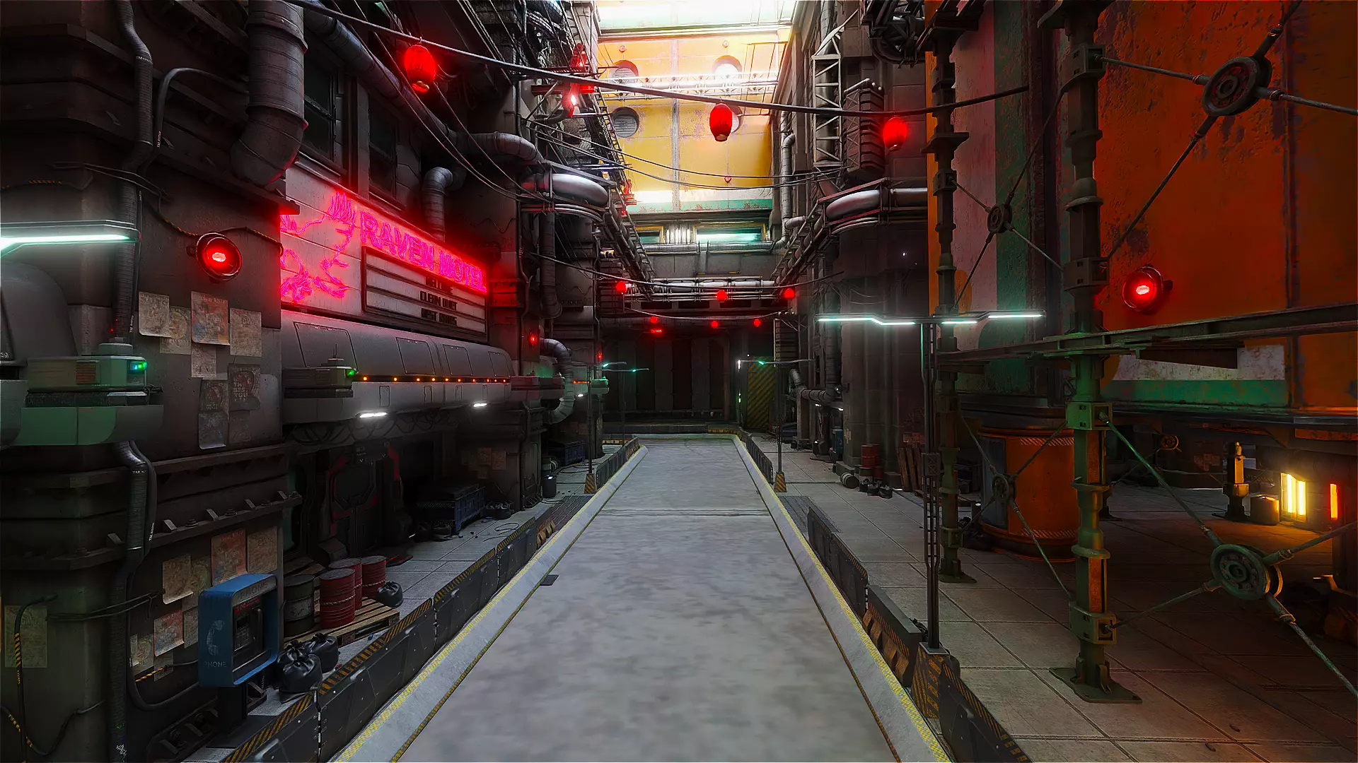 Cyberpunk Futuristic Sci-Fi Street Scene 3D model_0