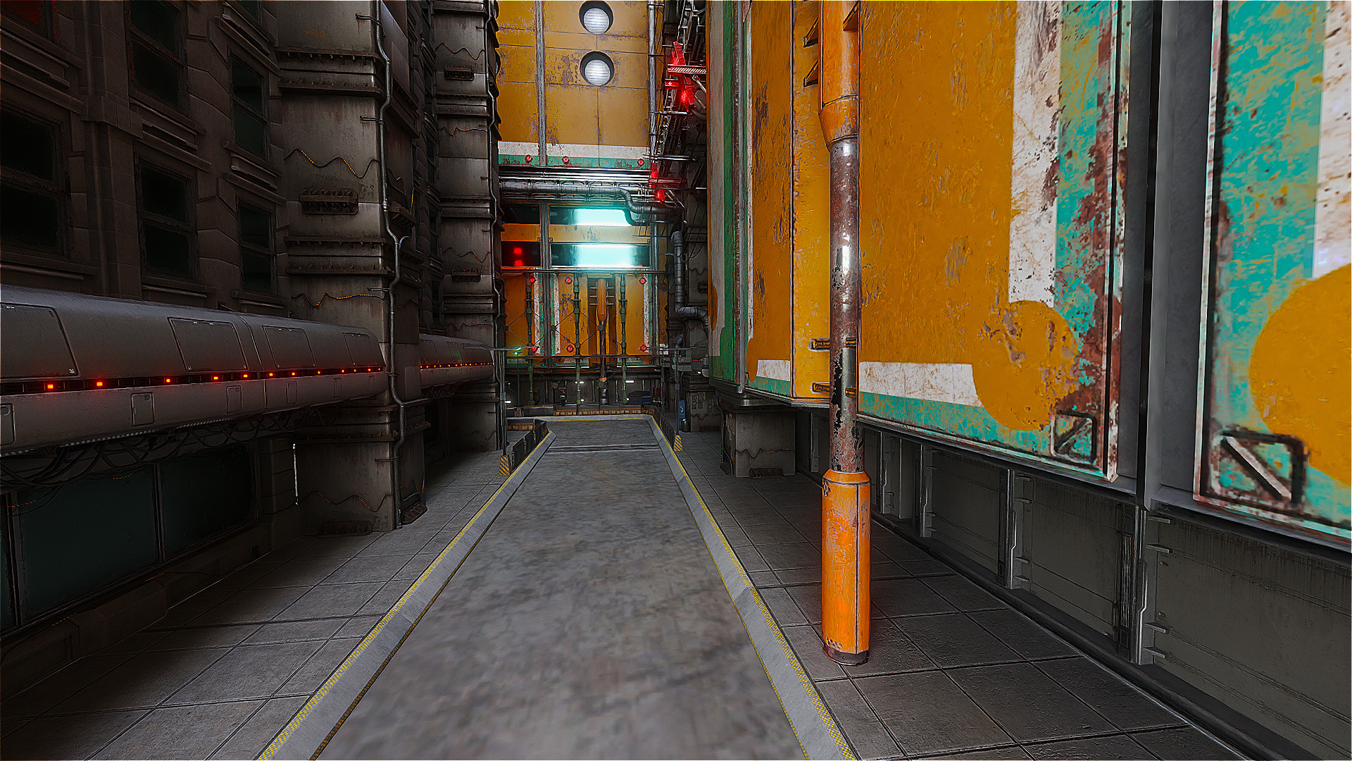 Cyberpunk Futuristic Sci-Fi Street Scene 3D model_5