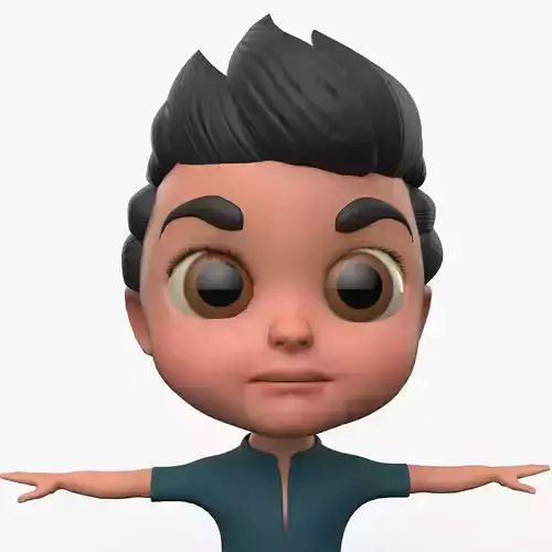 Cartoon KID character BINTU without RIG