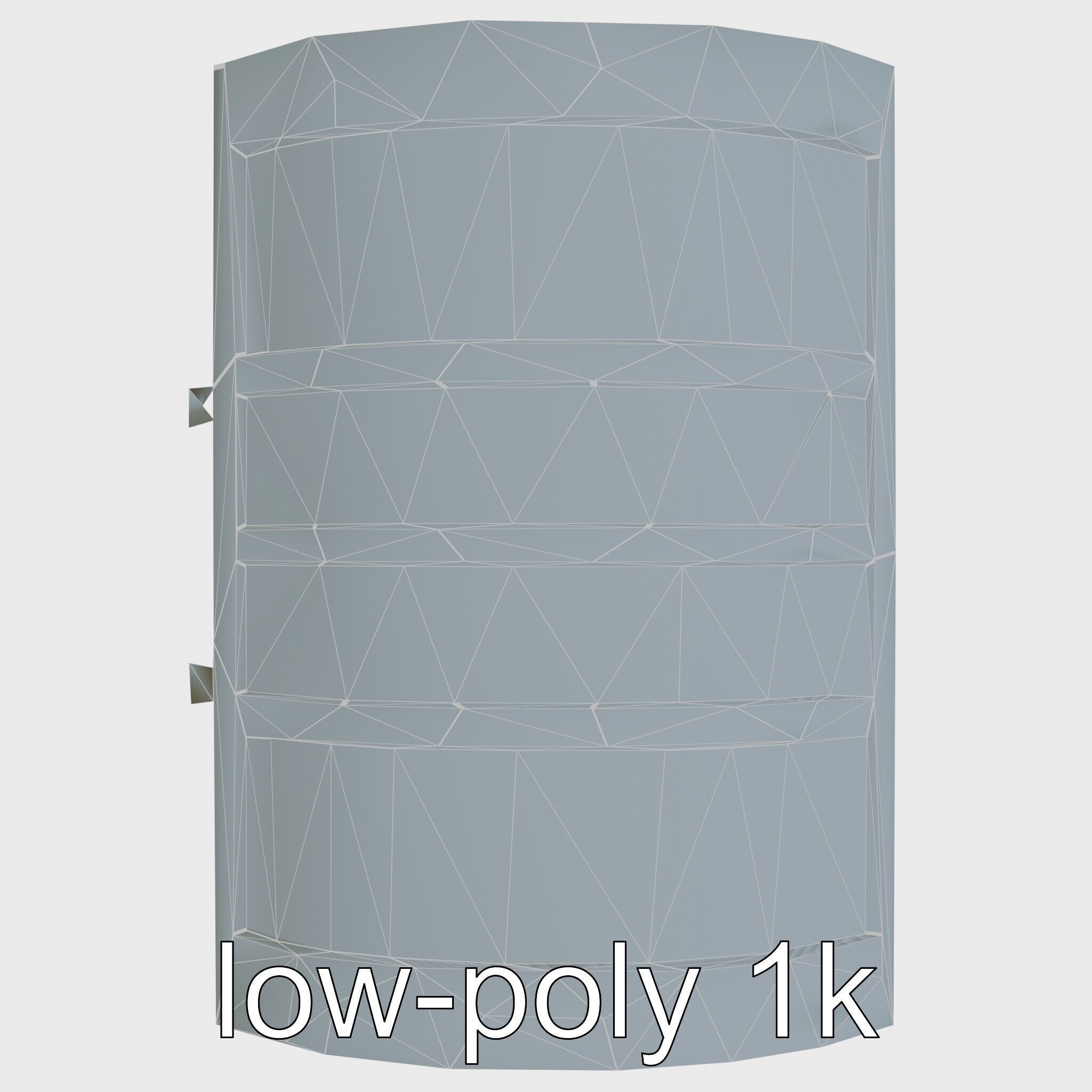 Medieval Treasure Chest with Iron Reinforcements Low-poly 3D model_10