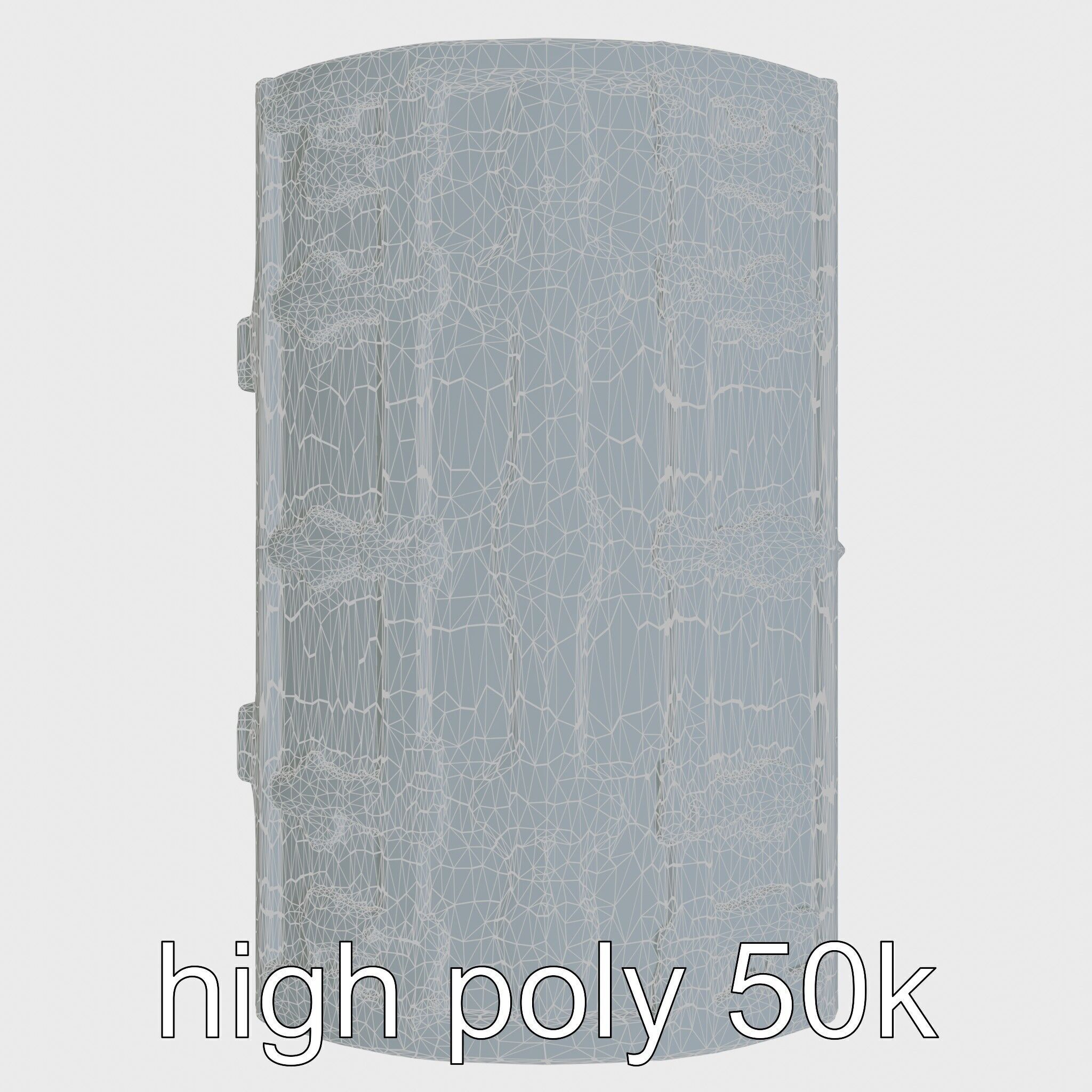 Victorian Gothic Treasure Chest with Ornate Iron Carvings Low-poly 3D model_8