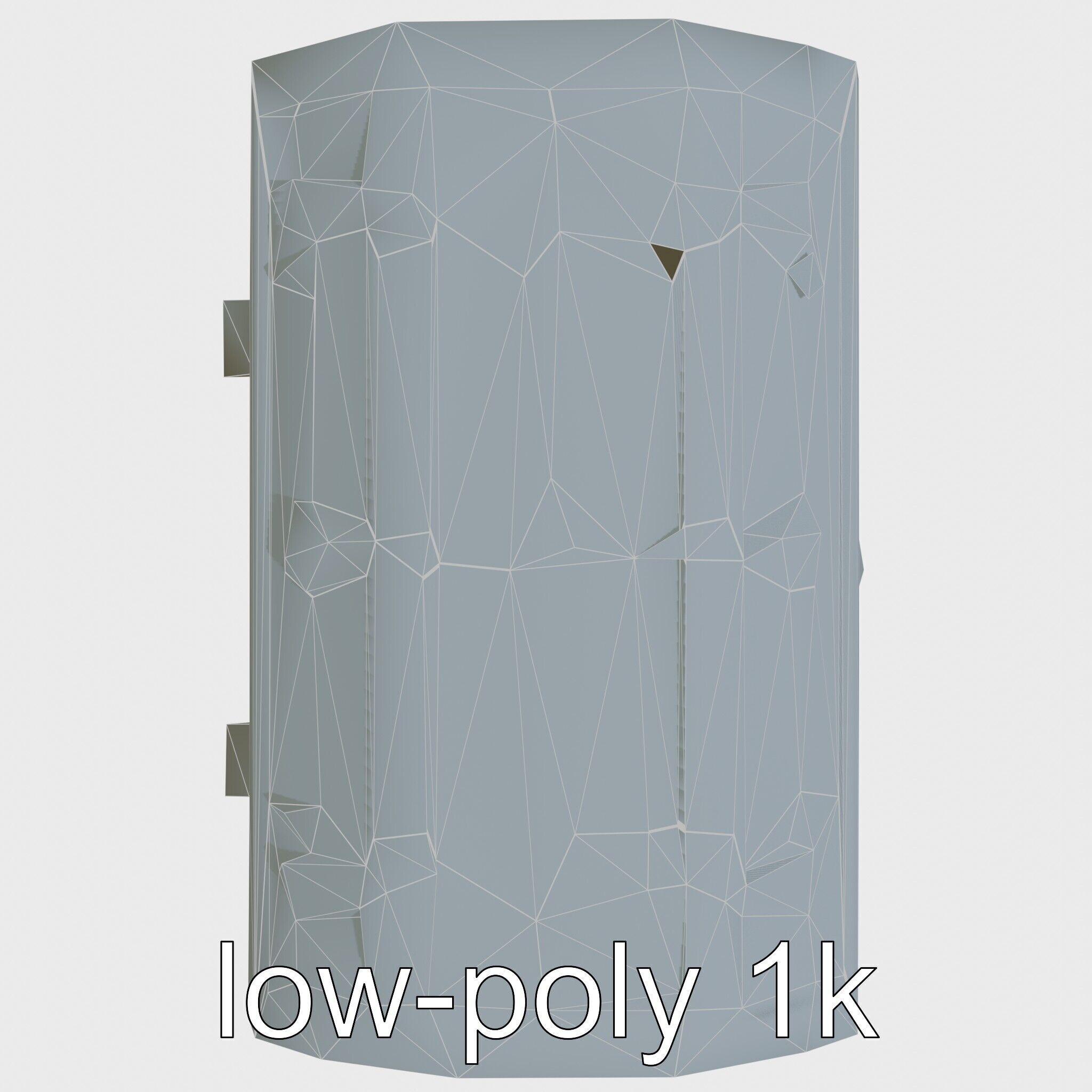 Victorian Gothic Treasure Chest with Ornate Iron Carvings Low-poly 3D model_23