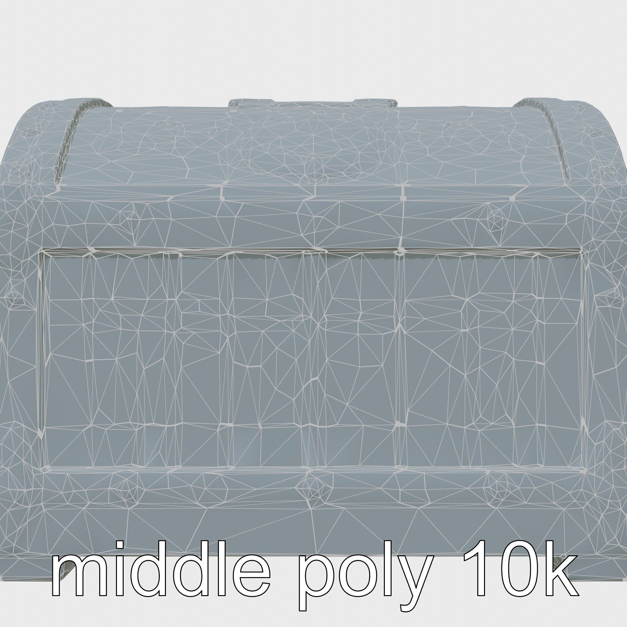Fantasy Nordic Treasure Chest with Runic Carvings Low-poly 3D model_9