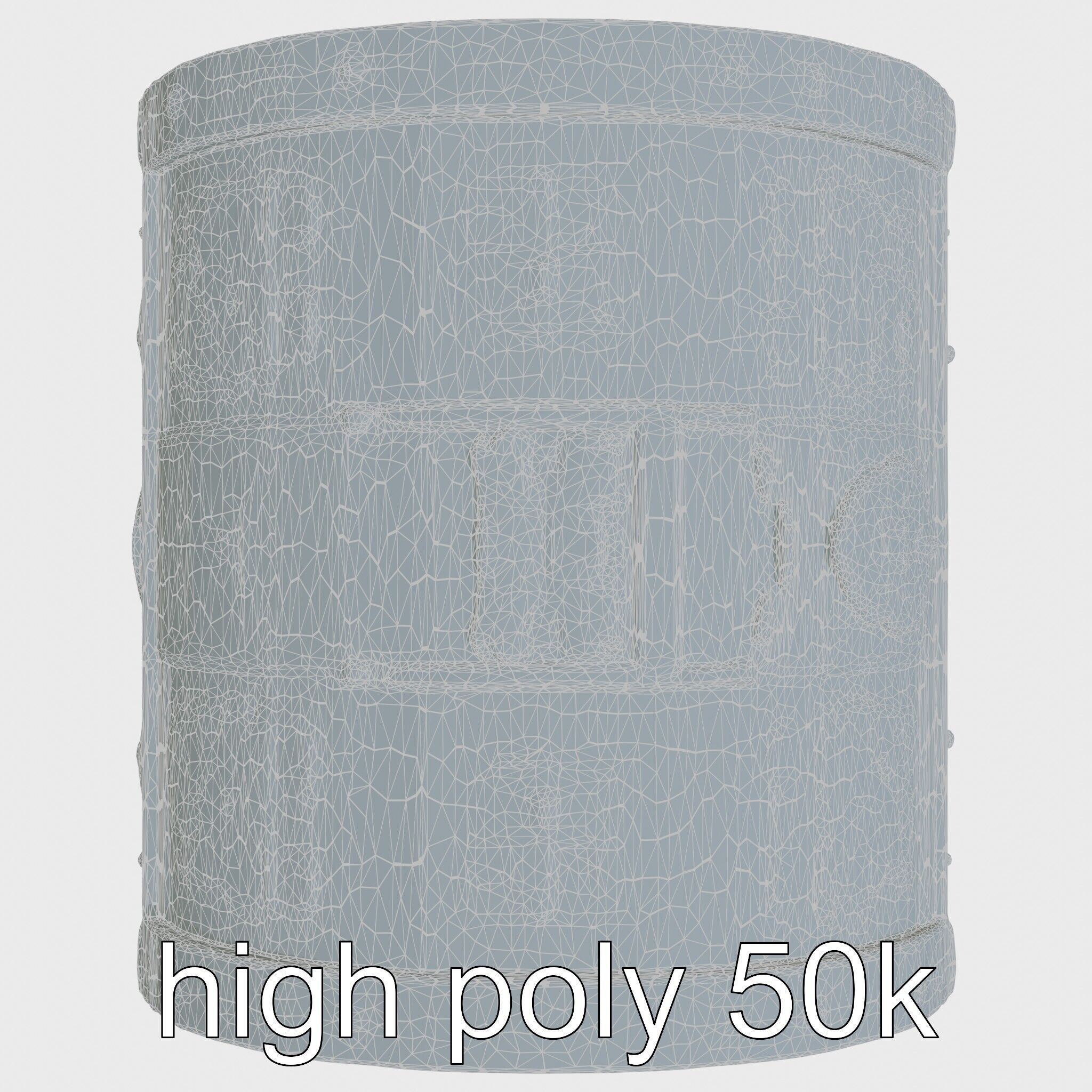 Fantasy Nordic Treasure Chest with Runic Carvings Low-poly 3D model_26