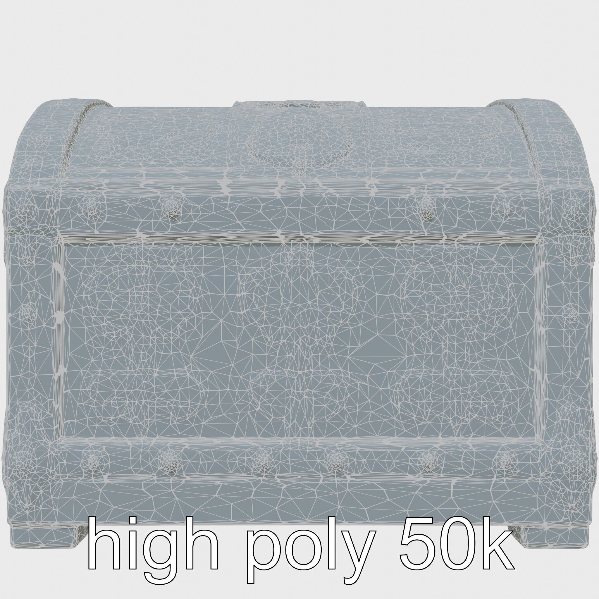 Fantasy Nordic Treasure Chest with Runic Carvings Low-poly 3D model_25