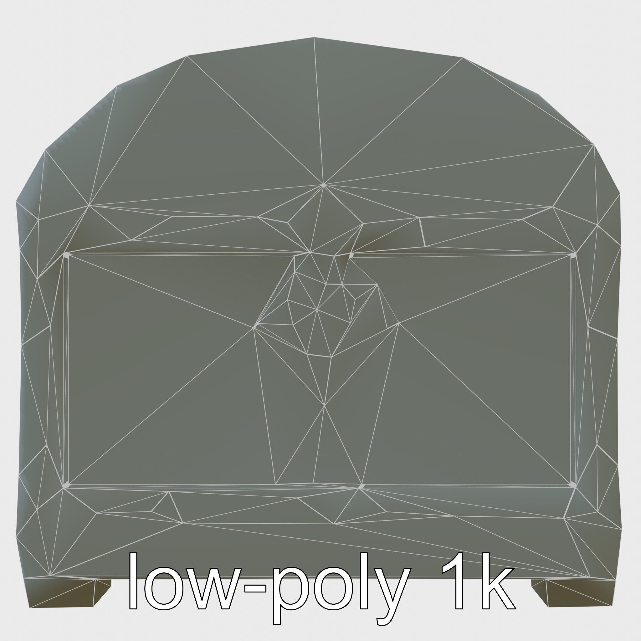 Fantasy Nordic Treasure Chest with Runic Carvings Low-poly 3D model_10