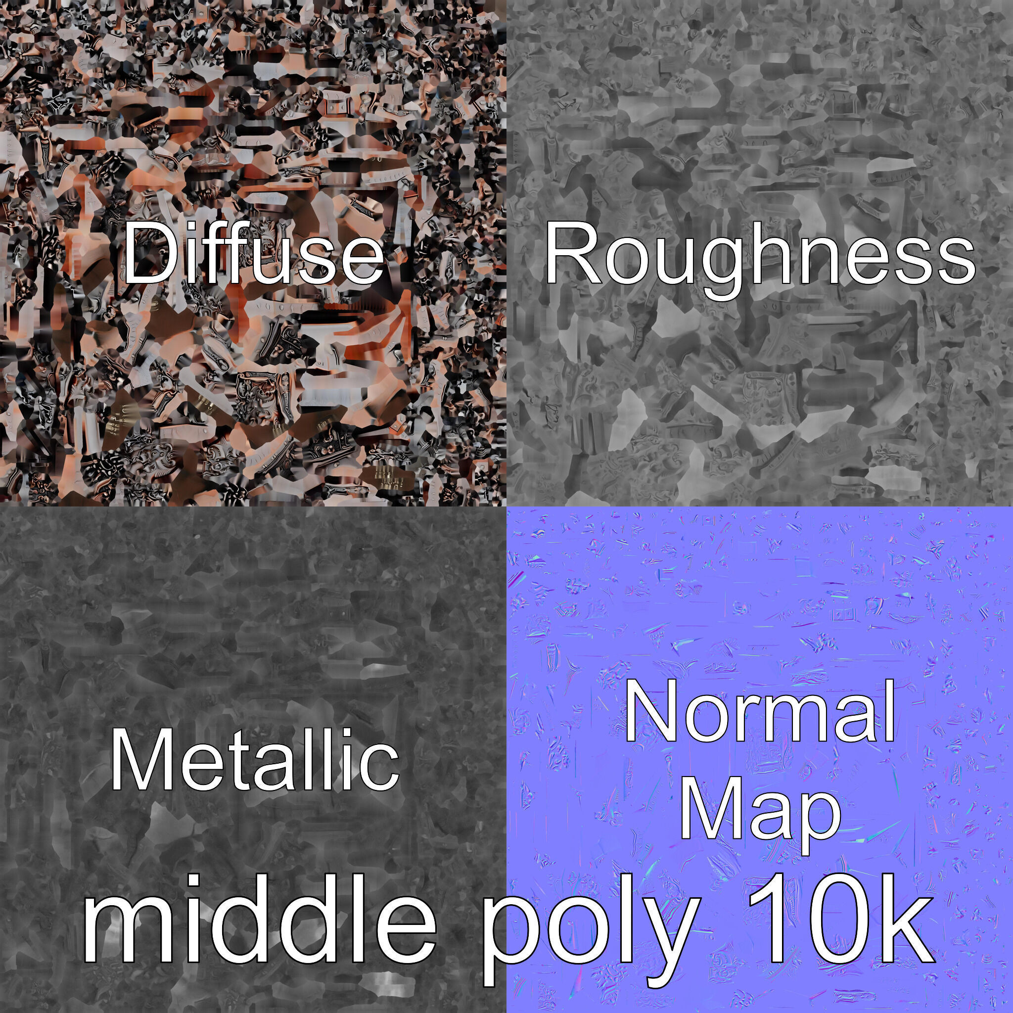 Dark Fantasy Intricately Carved Treasure Chest Model Low-poly 3D model_26