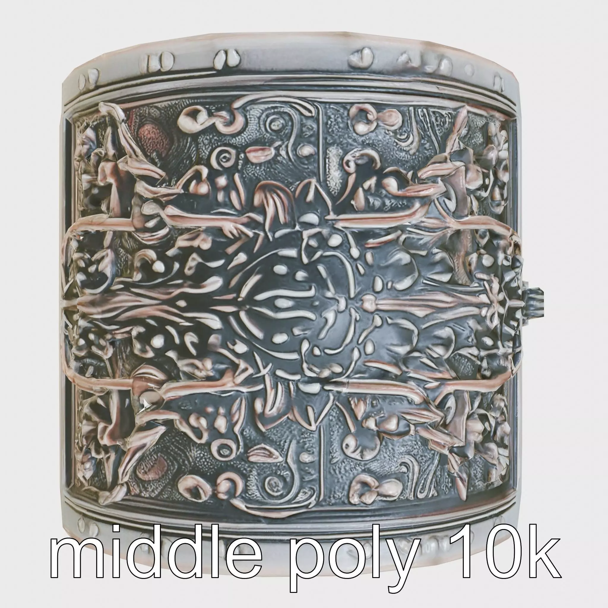 Dark Fantasy Intricately Carved Treasure Chest Model Low-poly 3D model_0