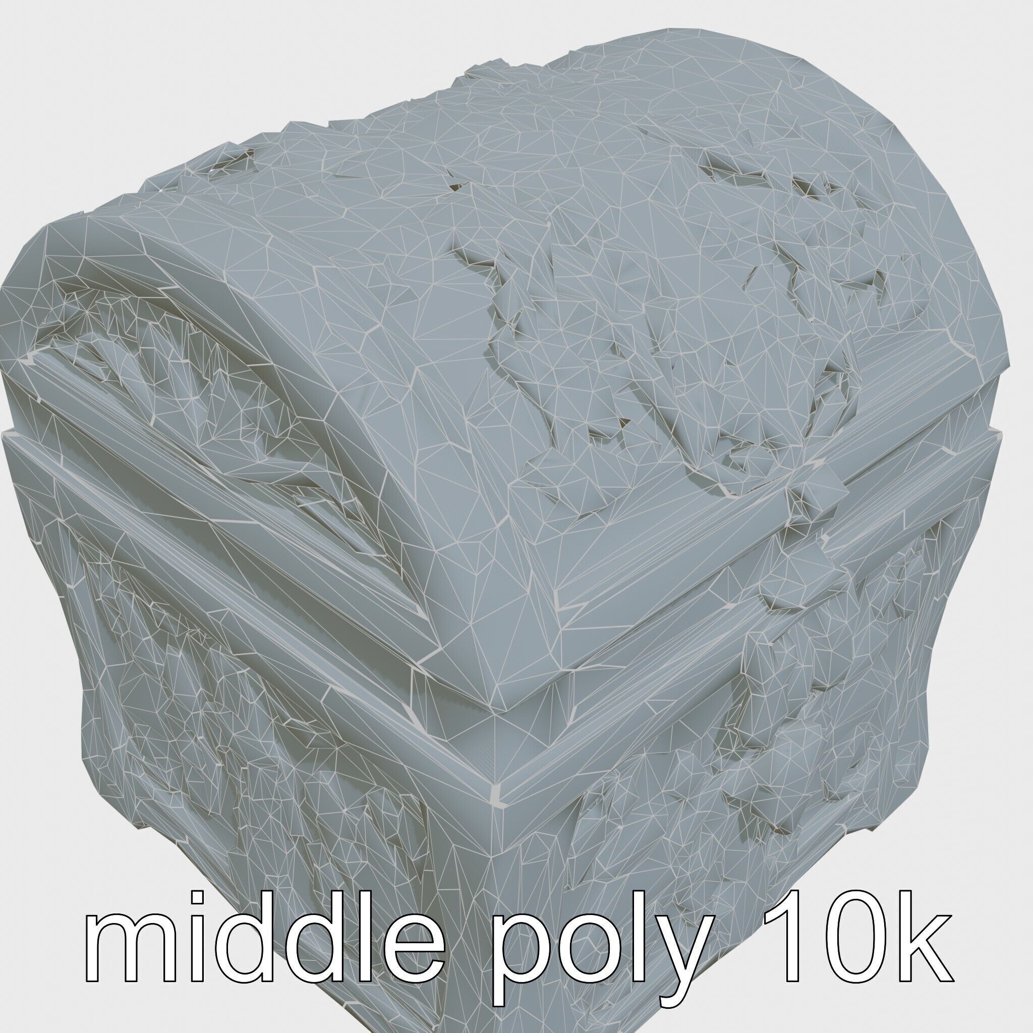 Dark Fantasy Intricately Carved Treasure Chest Model Low-poly 3D model_20