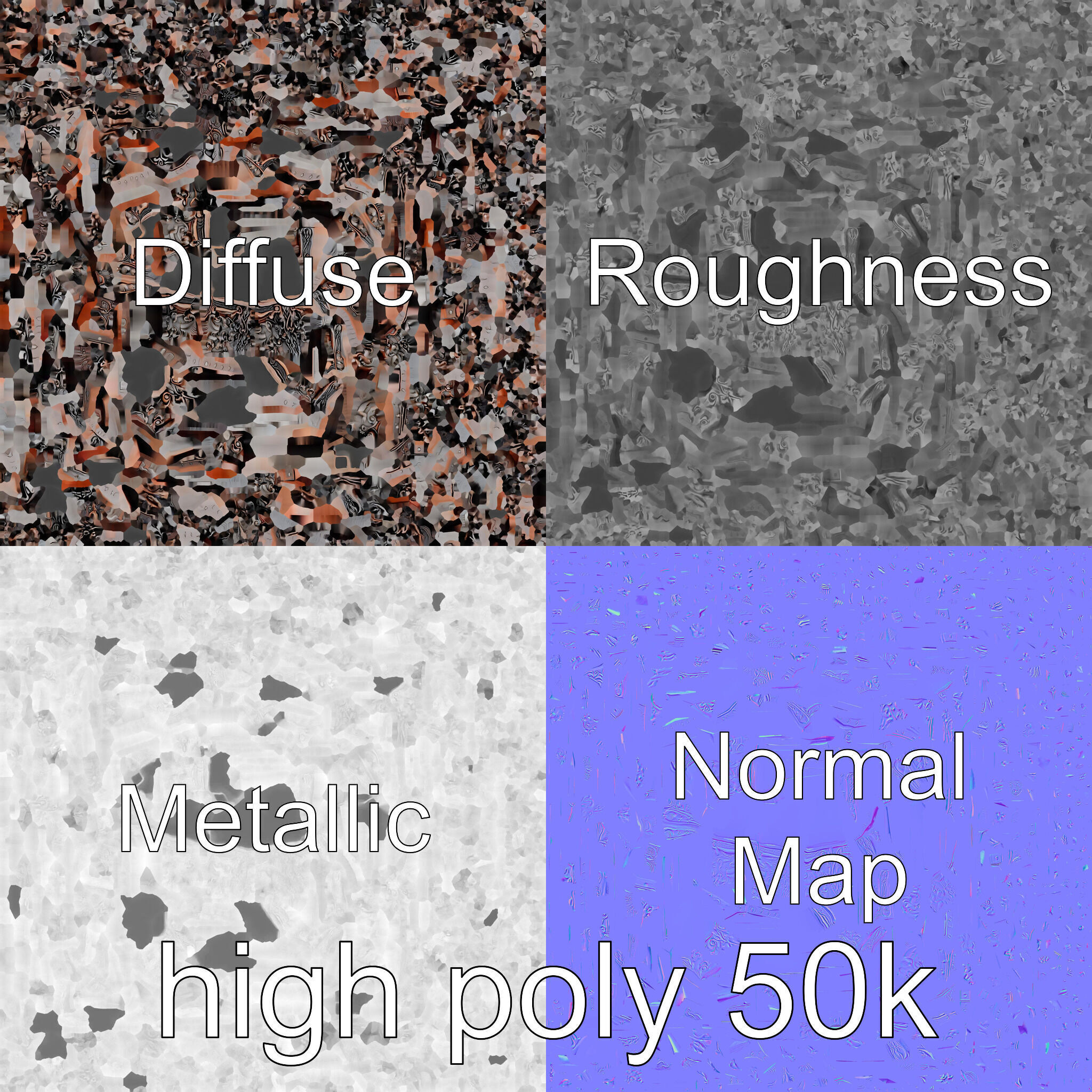 Dark Fantasy Intricately Carved Treasure Chest Model Low-poly 3D model_27