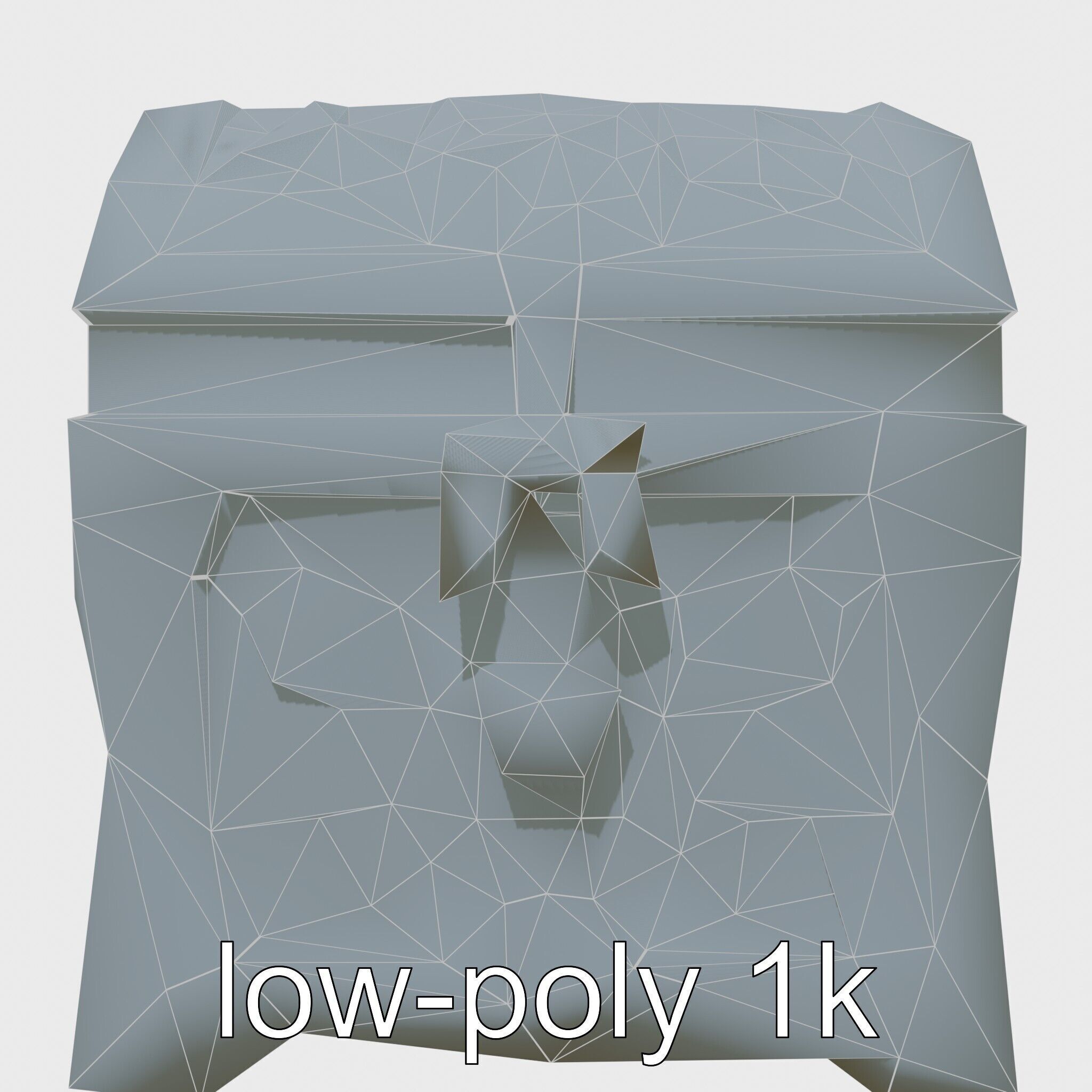 Dark Fantasy Intricately Carved Treasure Chest Model Low-poly 3D model_16