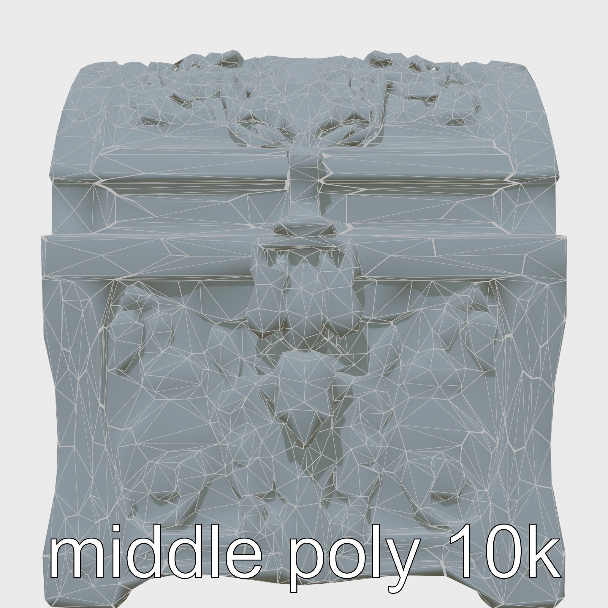 Dark Fantasy Intricately Carved Treasure Chest Model Low-poly 3D model_21