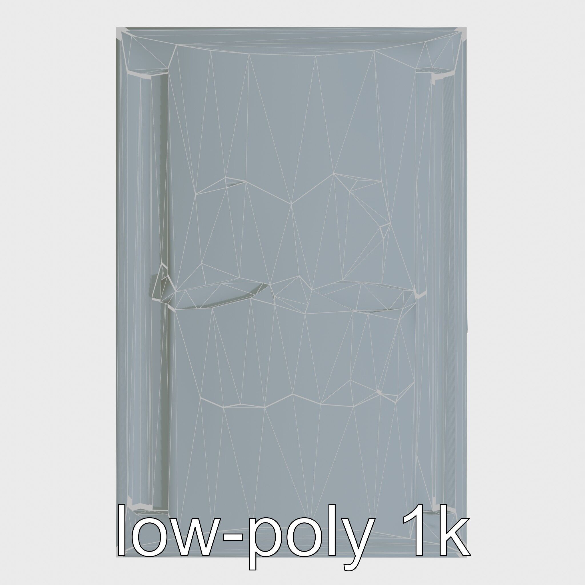 Ancient Egyptian Treasure Chest with Hieroglyphic Carvings Low-poly 3D model_34