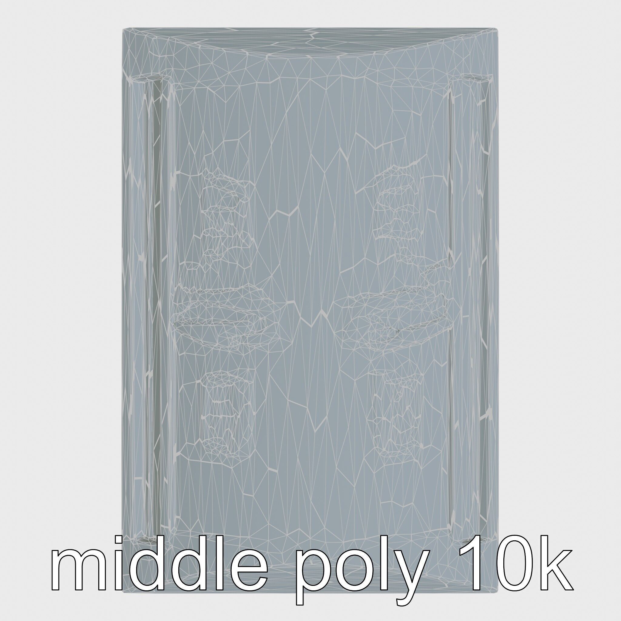 Ancient Egyptian Treasure Chest with Hieroglyphic Carvings Low-poly 3D model_28