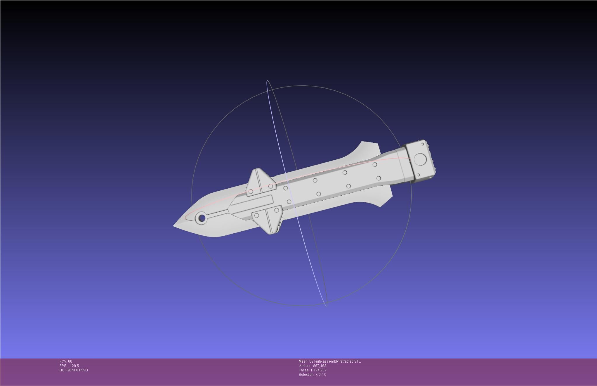 Evangelion rebuild Unit 2 Knife Movable Version 3D print model_69