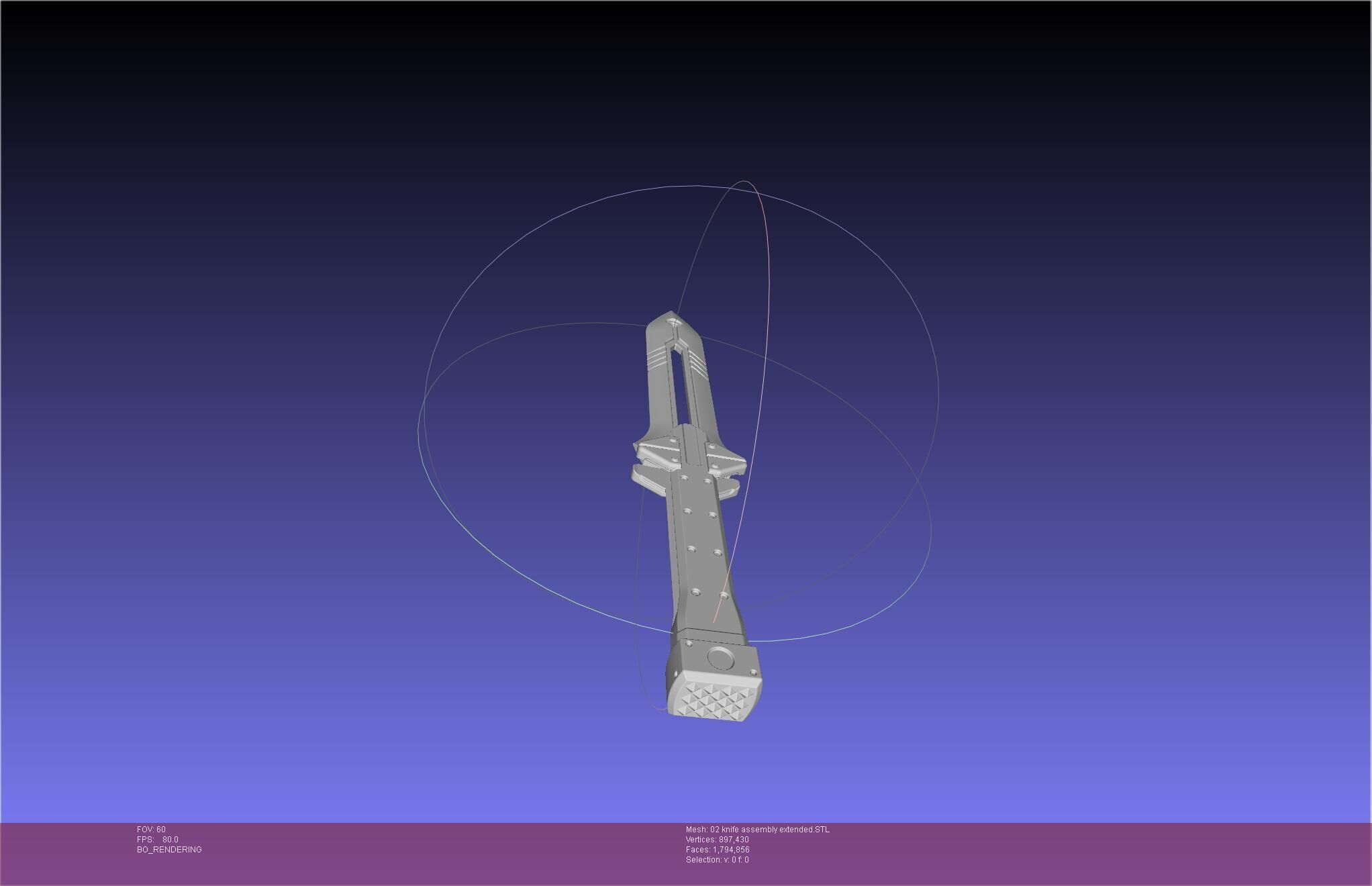 Evangelion rebuild Unit 2 Knife Movable Version 3D print model_9