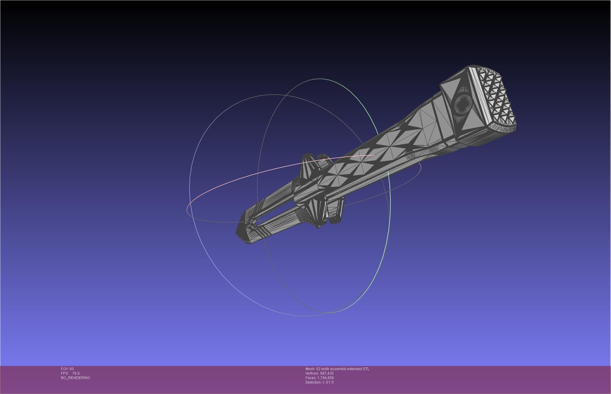 Evangelion rebuild Unit 2 Knife Movable Version 3D print model_55
