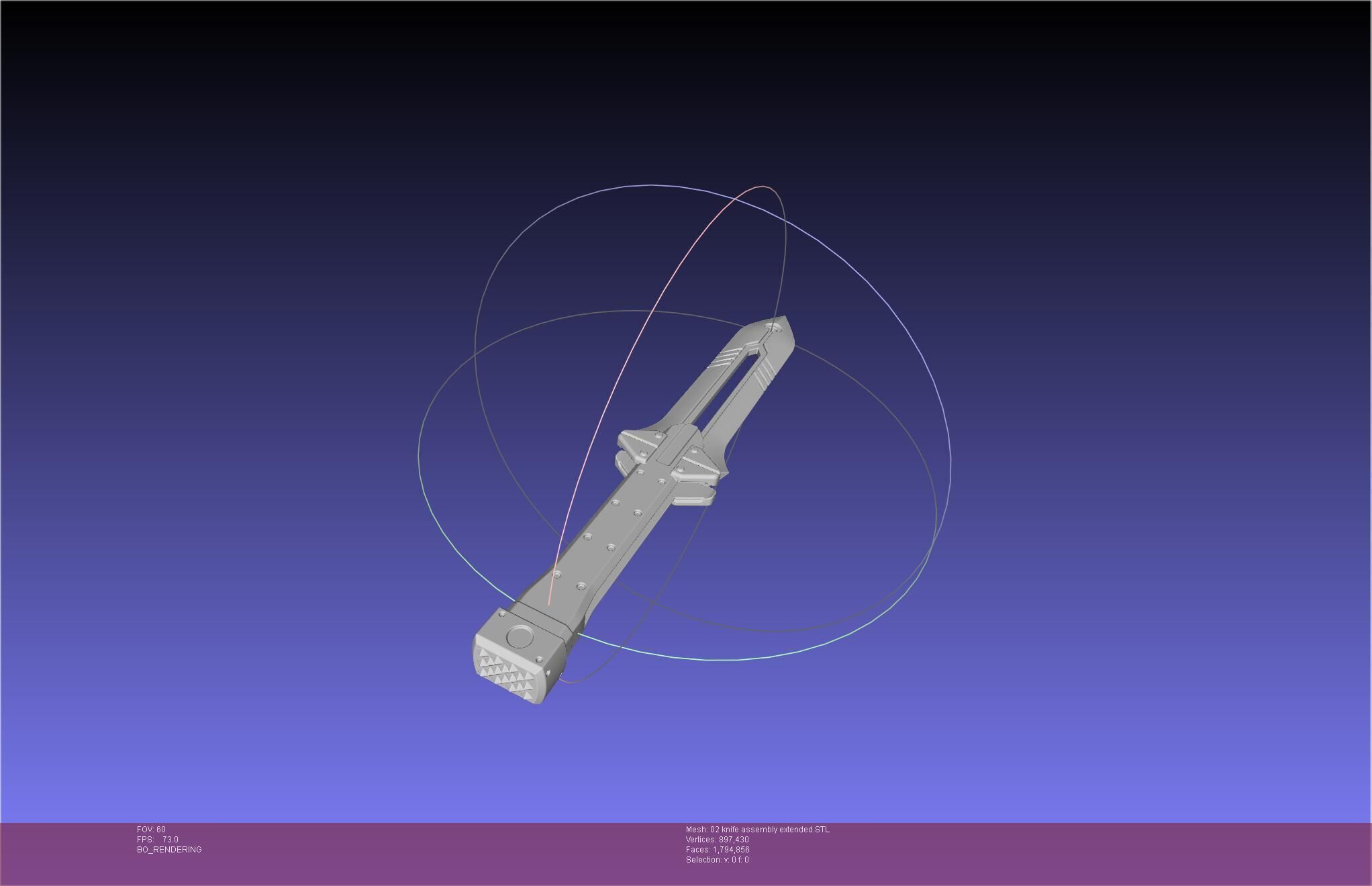 Evangelion rebuild Unit 2 Knife Movable Version 3D print model_8