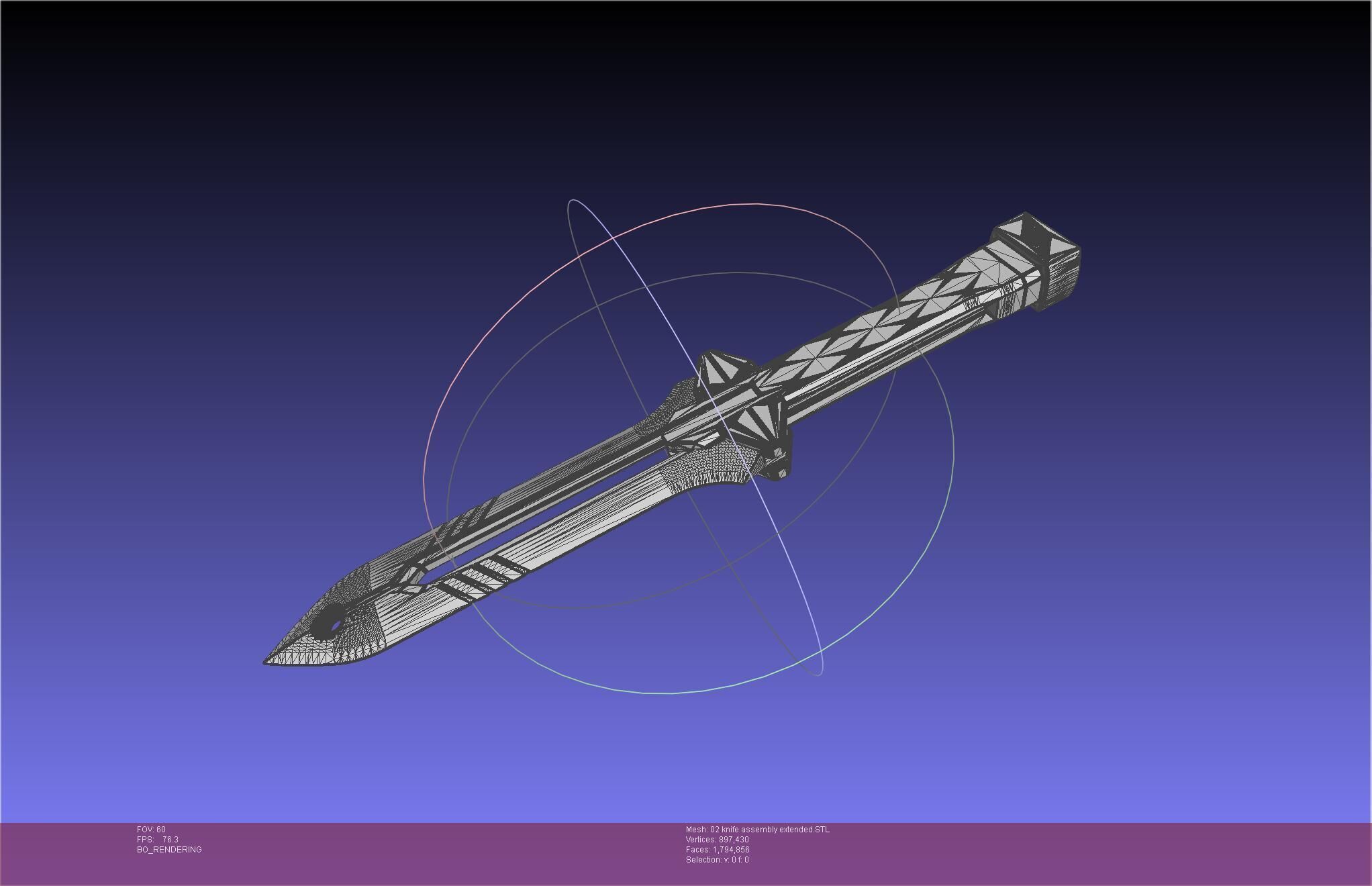 Evangelion rebuild Unit 2 Knife Movable Version 3D print model_49