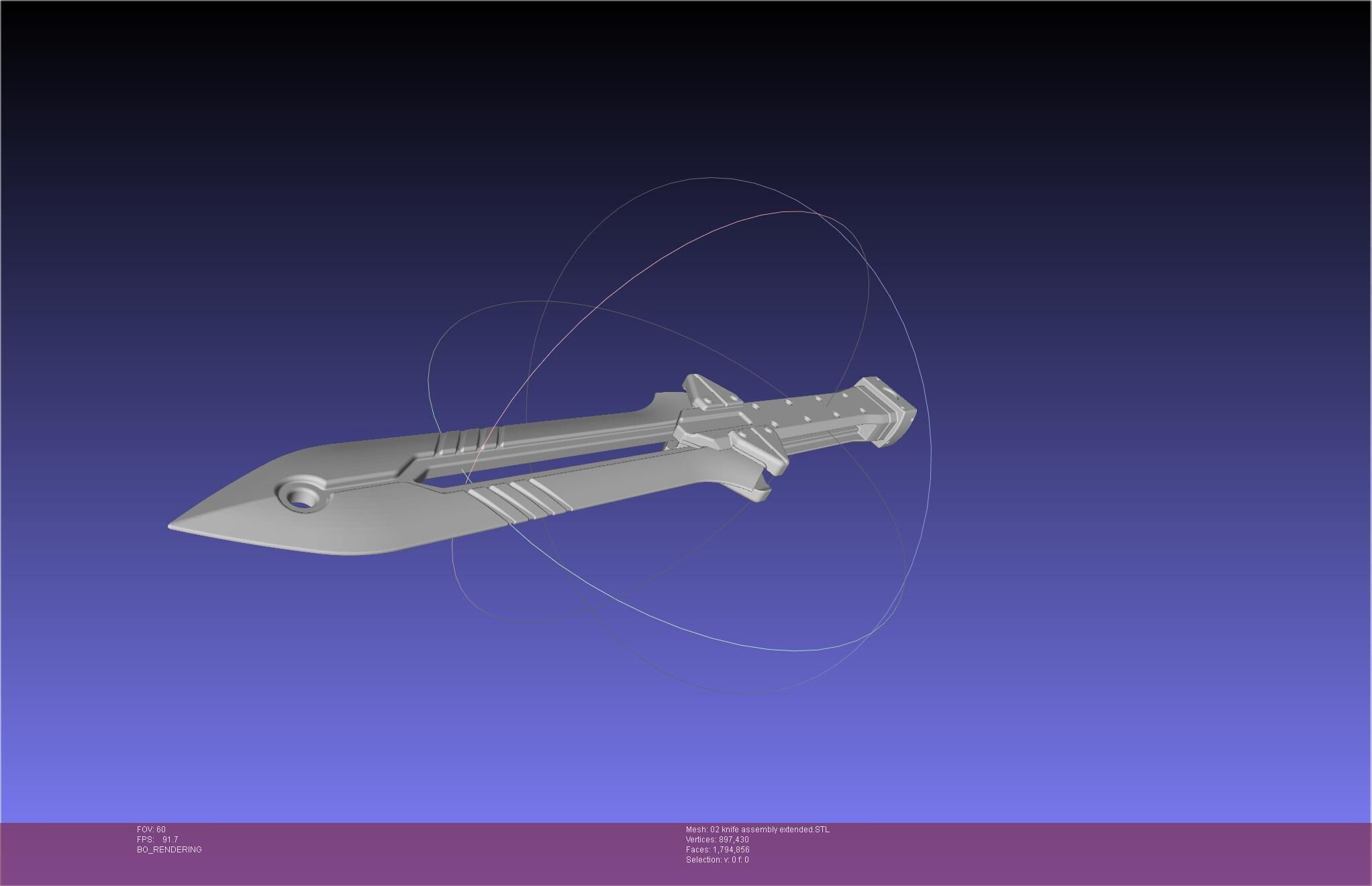 Evangelion rebuild Unit 2 Knife Movable Version 3D print model_25