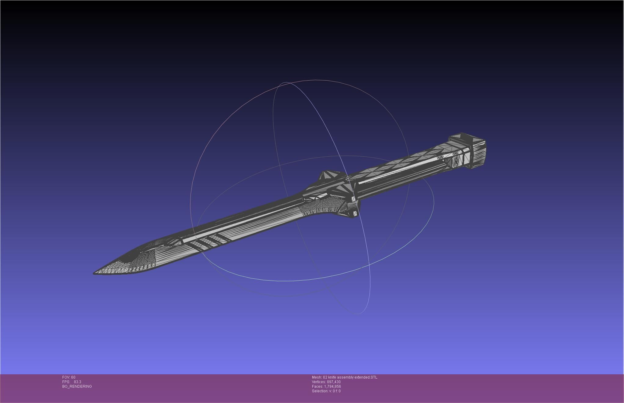 Evangelion rebuild Unit 2 Knife Movable Version 3D print model_57