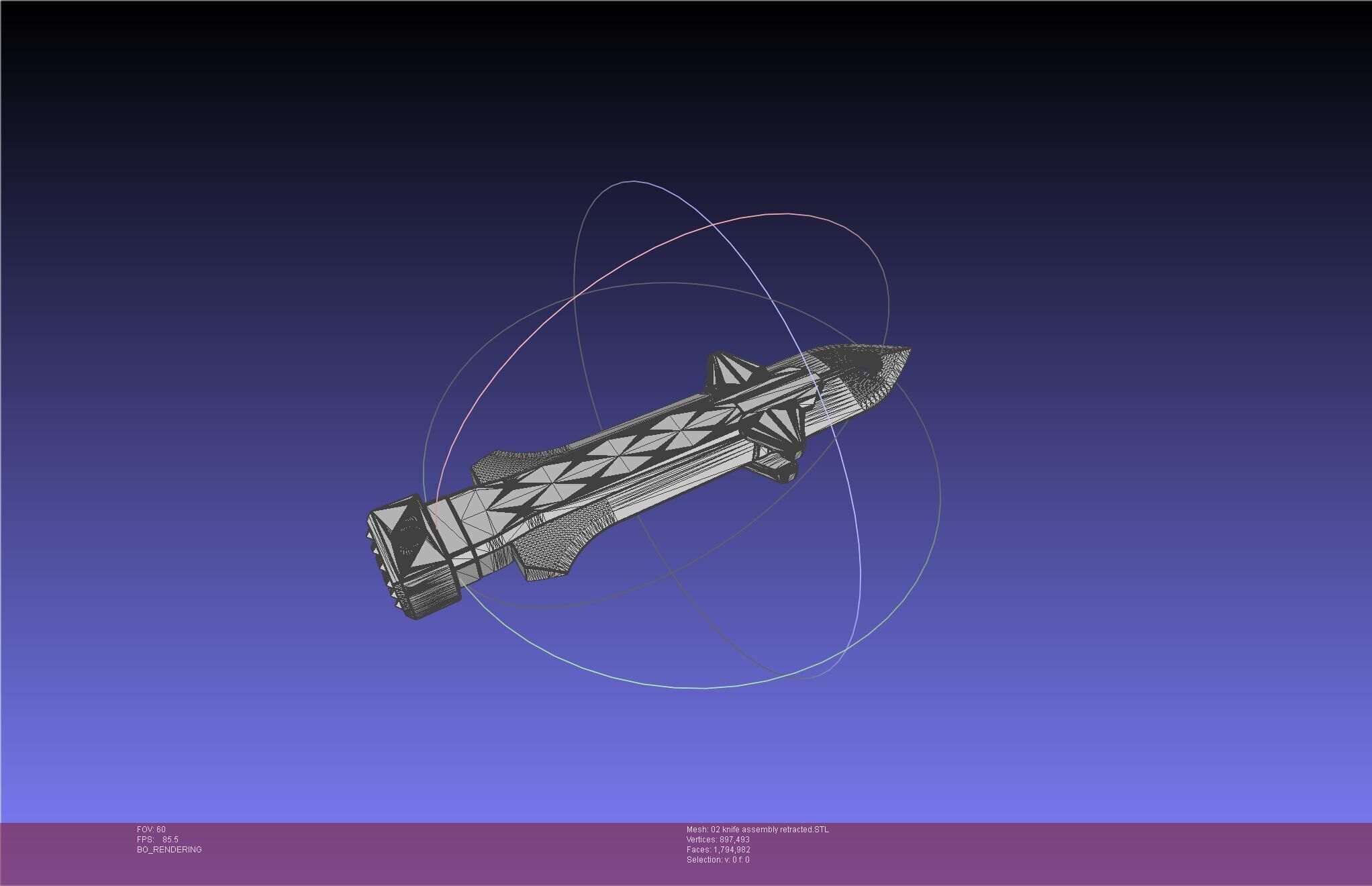 Evangelion rebuild Unit 2 Knife Movable Version 3D print model_89