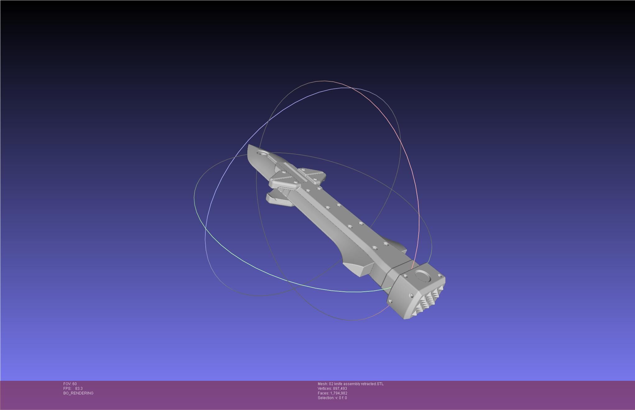 Evangelion rebuild Unit 2 Knife Movable Version 3D print model_71