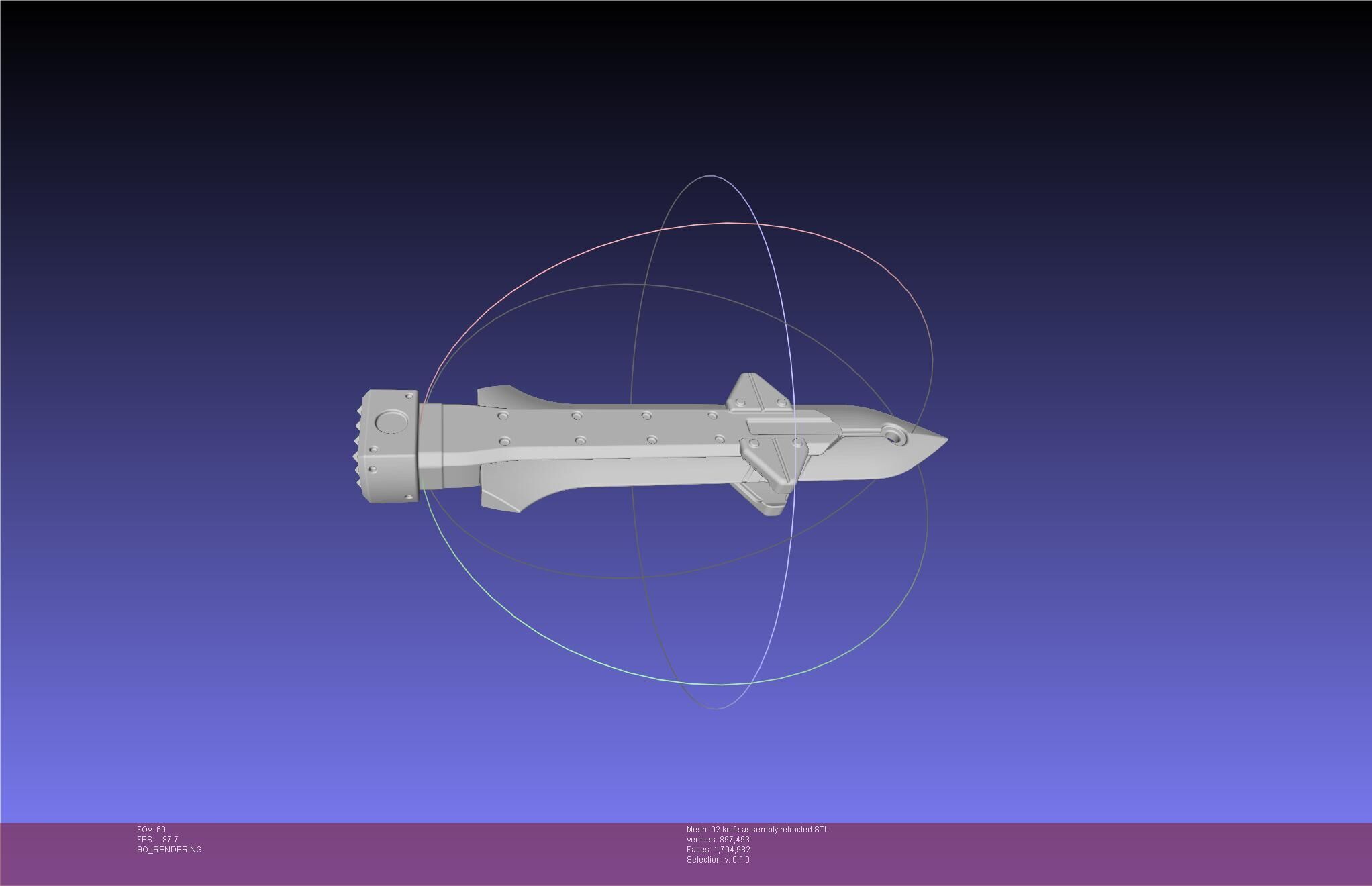 Evangelion rebuild Unit 2 Knife Movable Version 3D print model_76