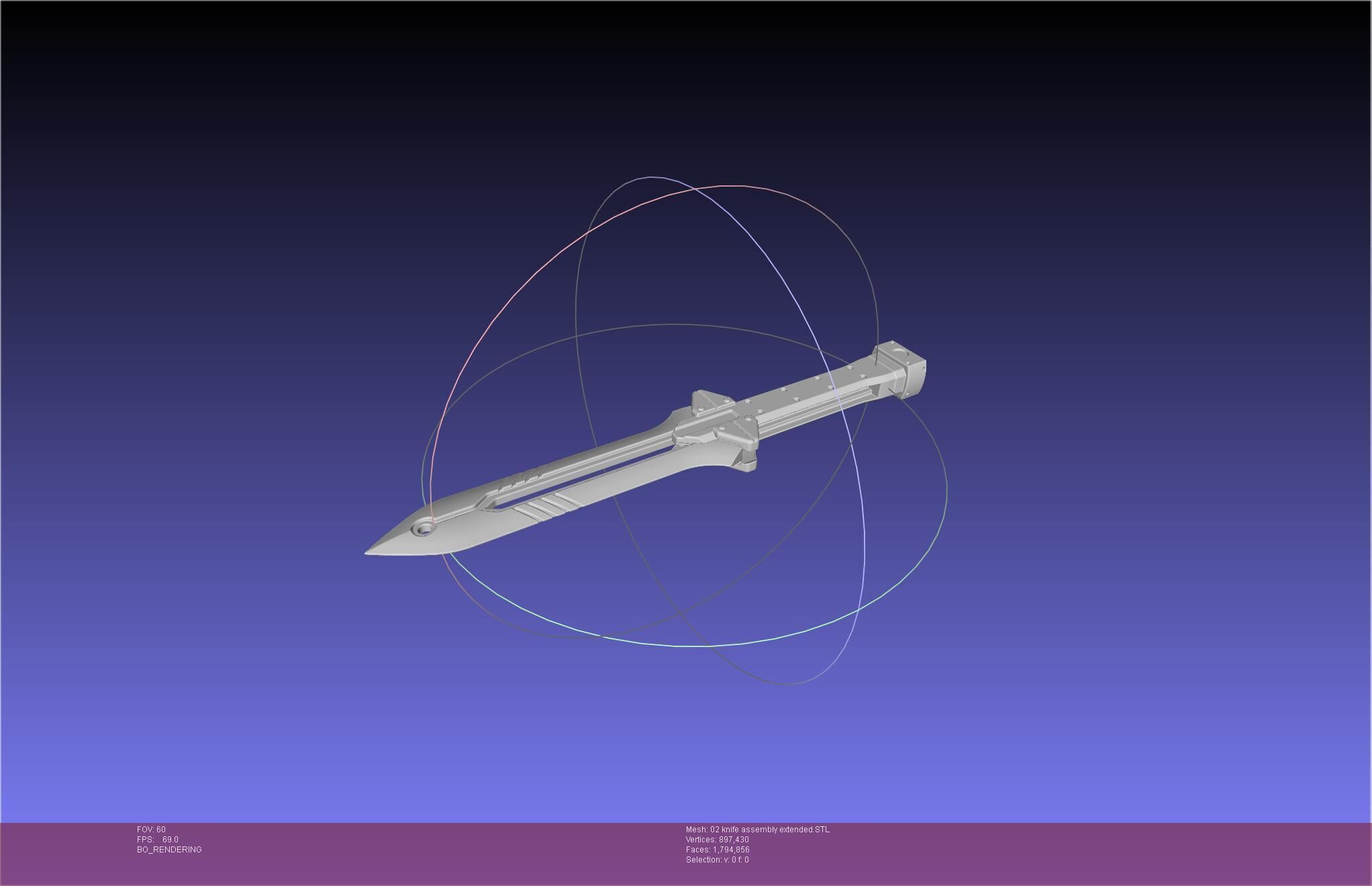 Evangelion rebuild Unit 2 Knife Movable Version 3D print model_4