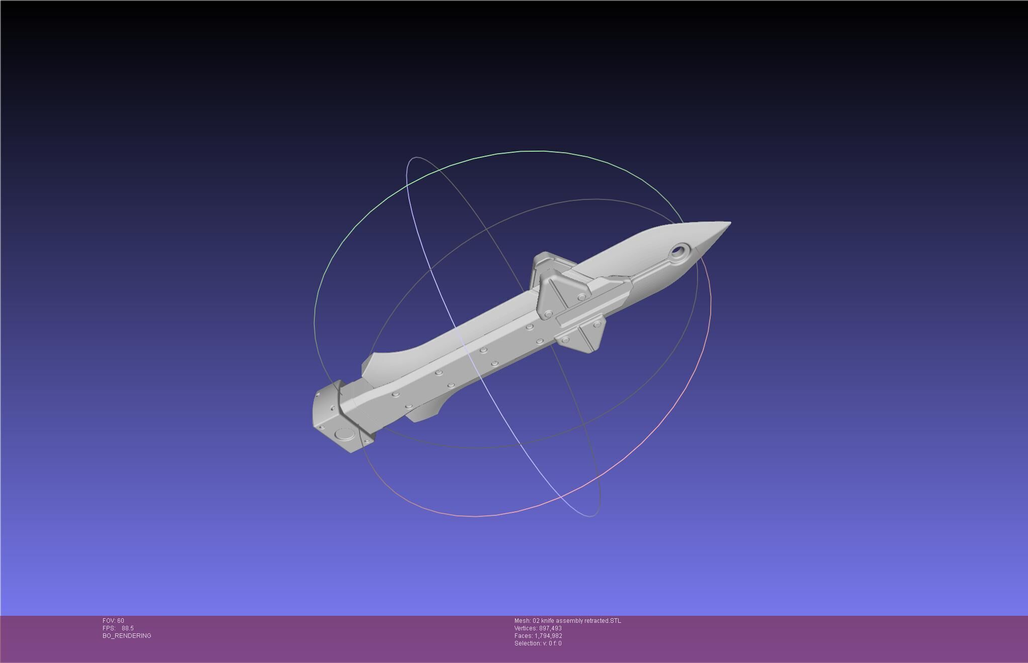Evangelion rebuild Unit 2 Knife Movable Version 3D print model_77