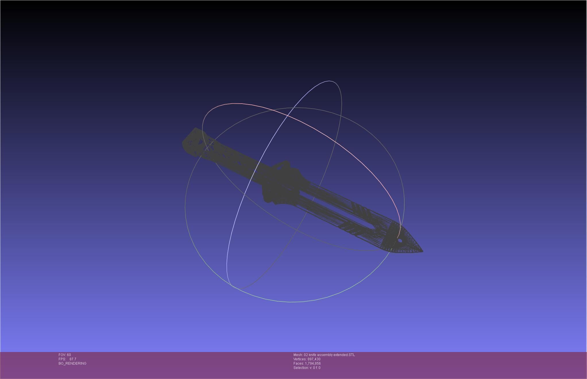 Evangelion rebuild Unit 2 Knife Movable Version 3D print model_58