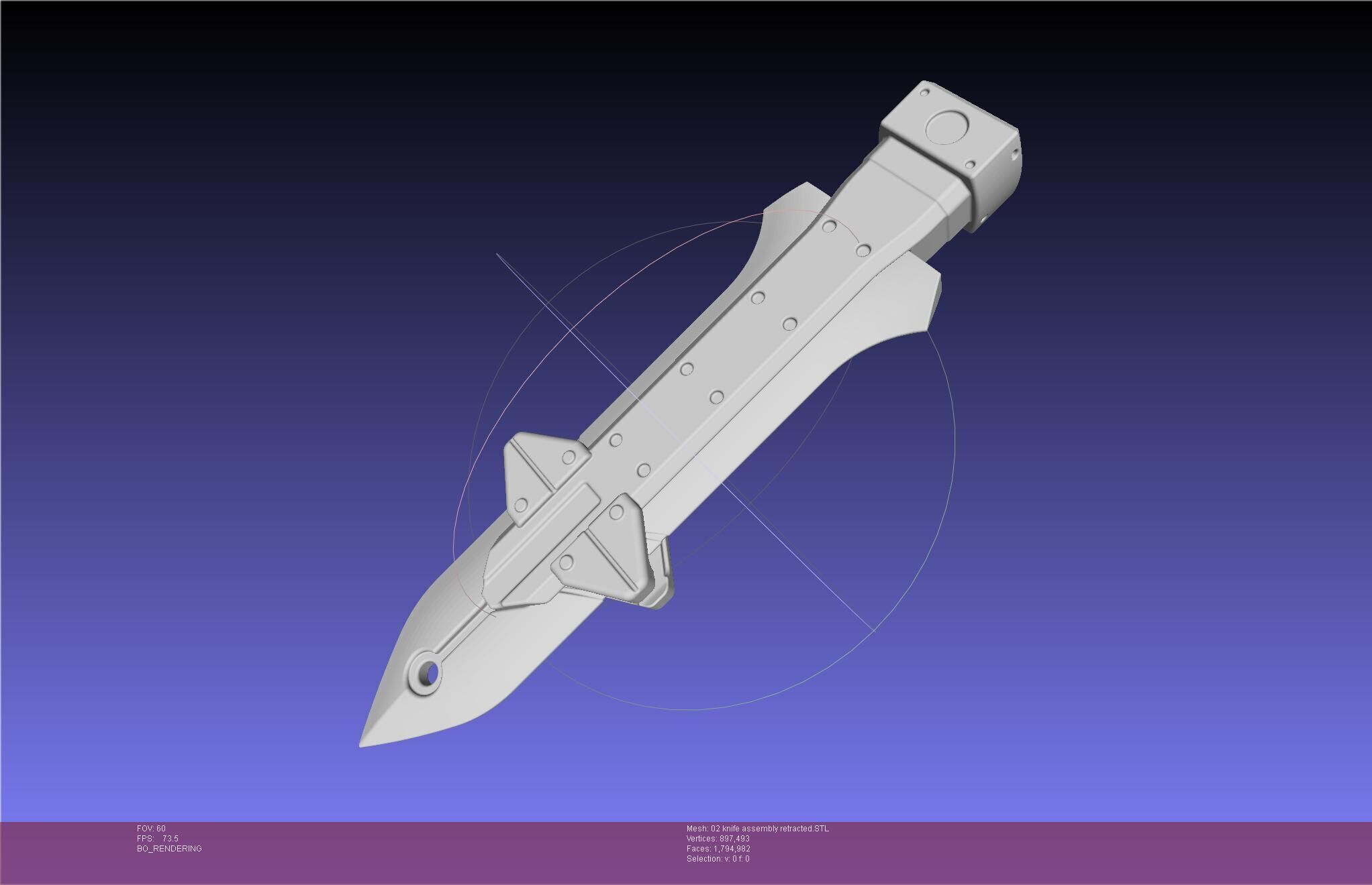 Evangelion rebuild Unit 2 Knife Movable Version 3D print model_1