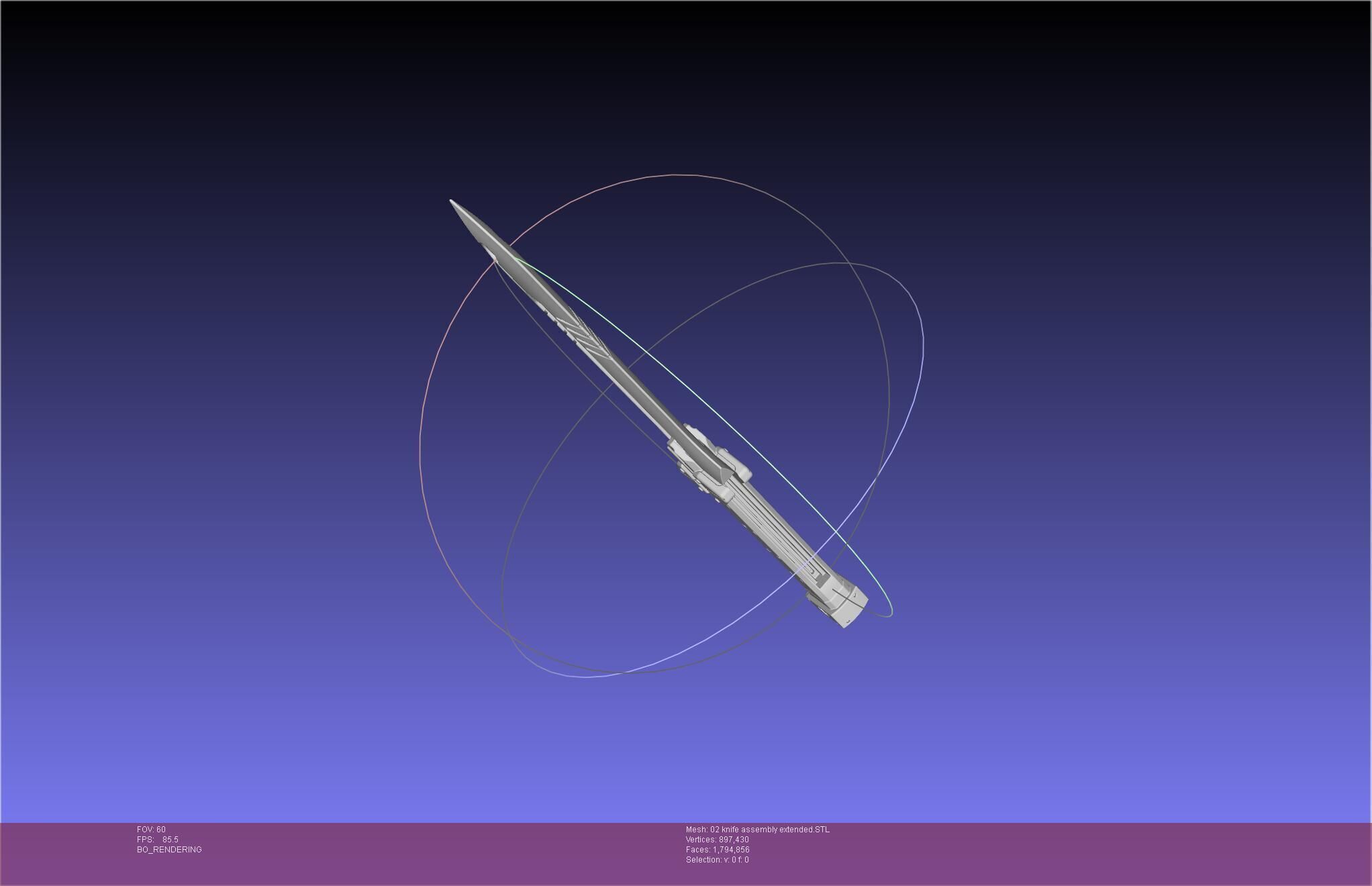 Evangelion rebuild Unit 2 Knife Movable Version 3D print model_16