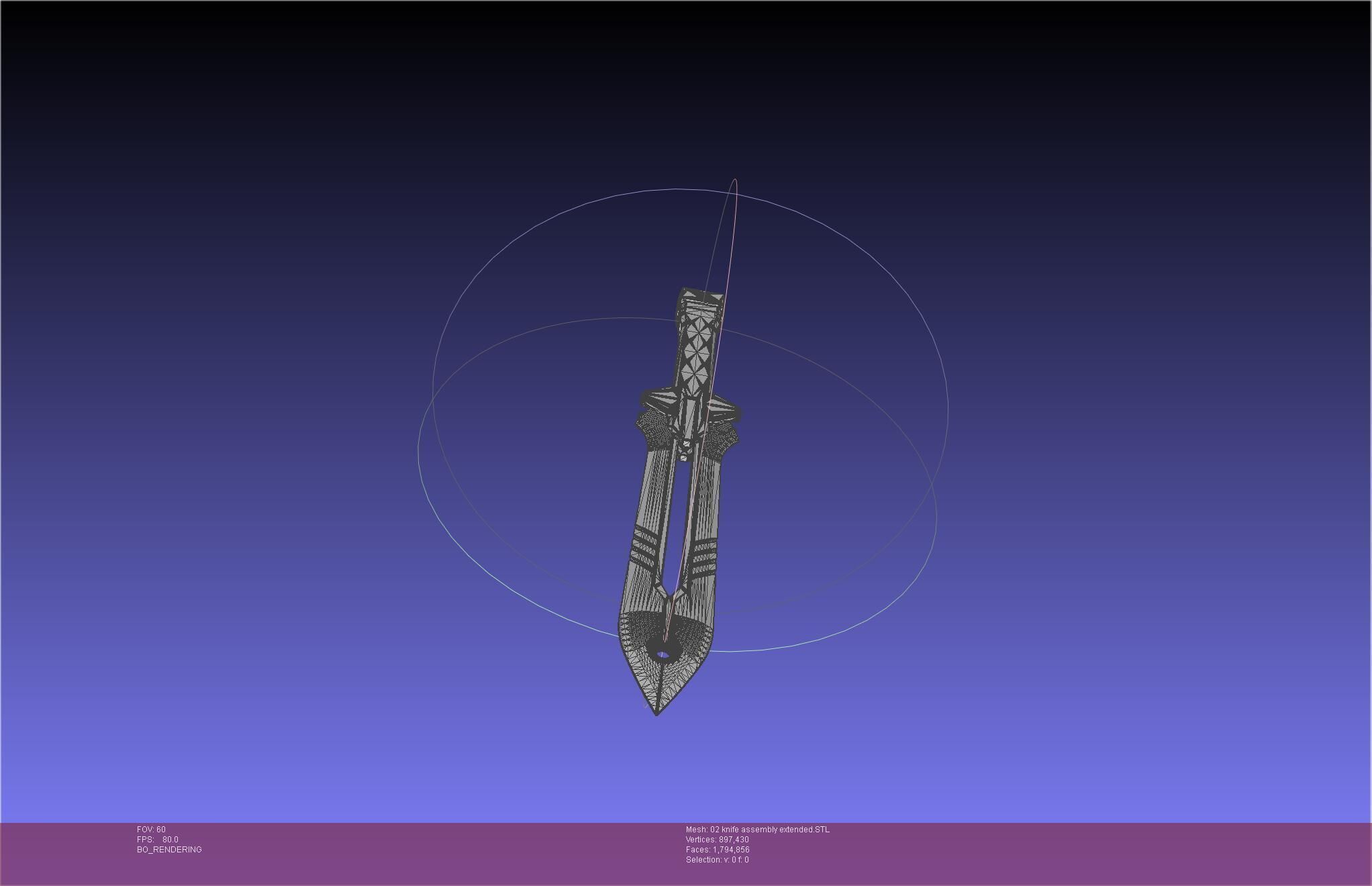 Evangelion rebuild Unit 2 Knife Movable Version 3D print model_43