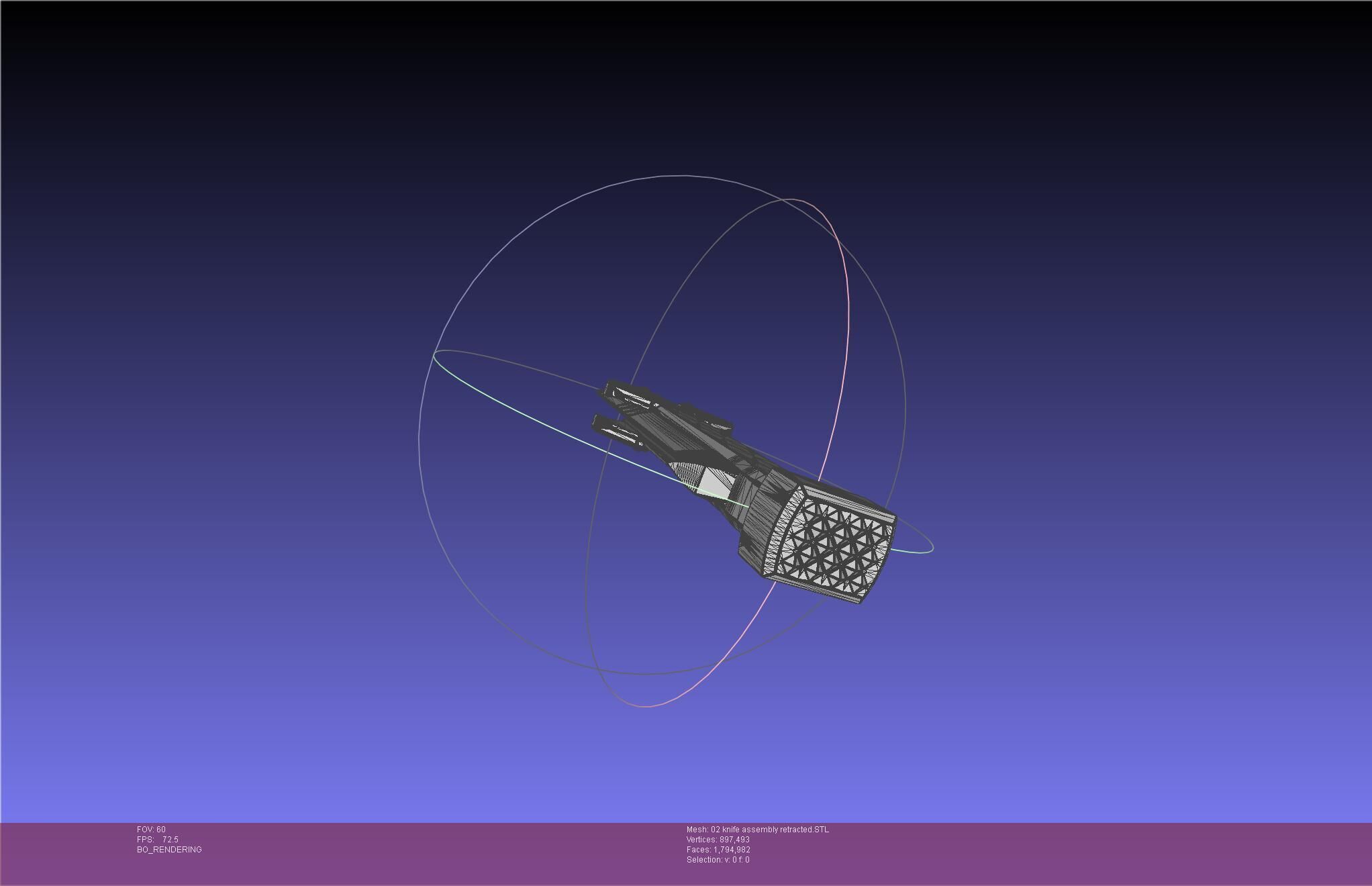 Evangelion rebuild Unit 2 Knife Movable Version 3D print model_87