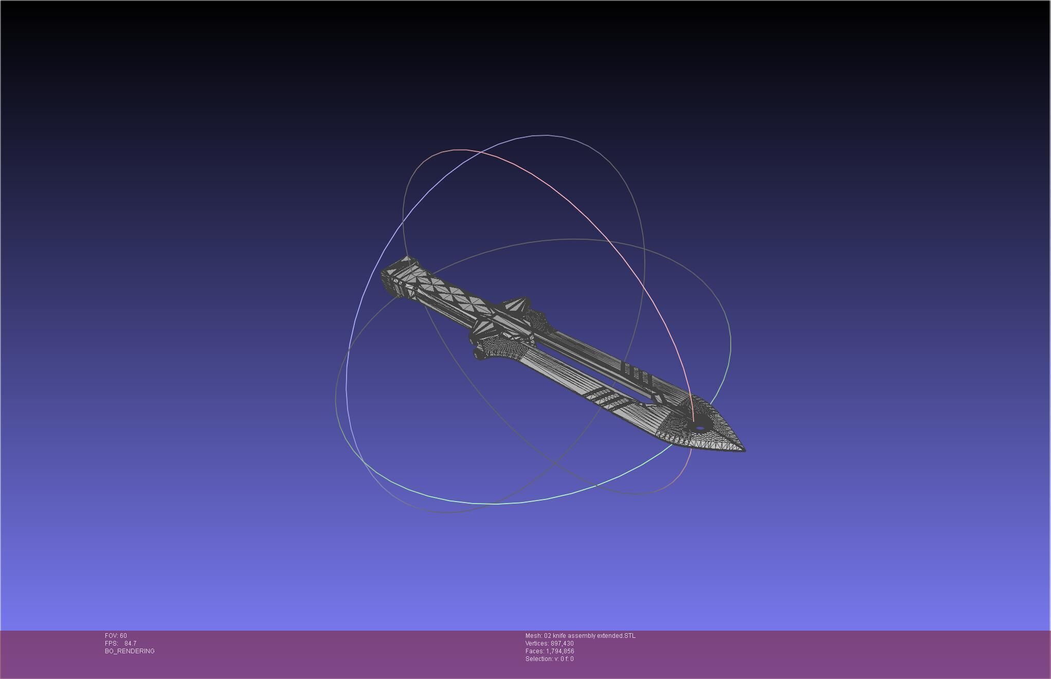 Evangelion rebuild Unit 2 Knife Movable Version 3D print model_47