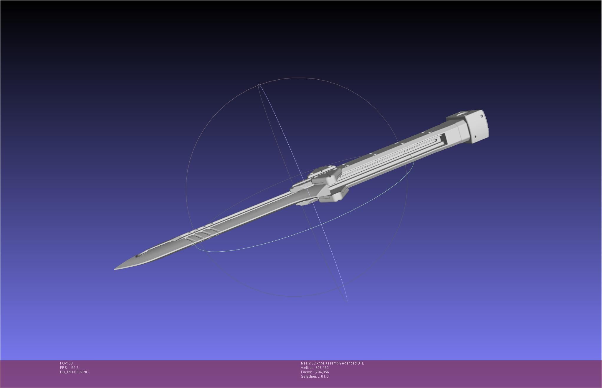 Evangelion rebuild Unit 2 Knife Movable Version 3D print model_65