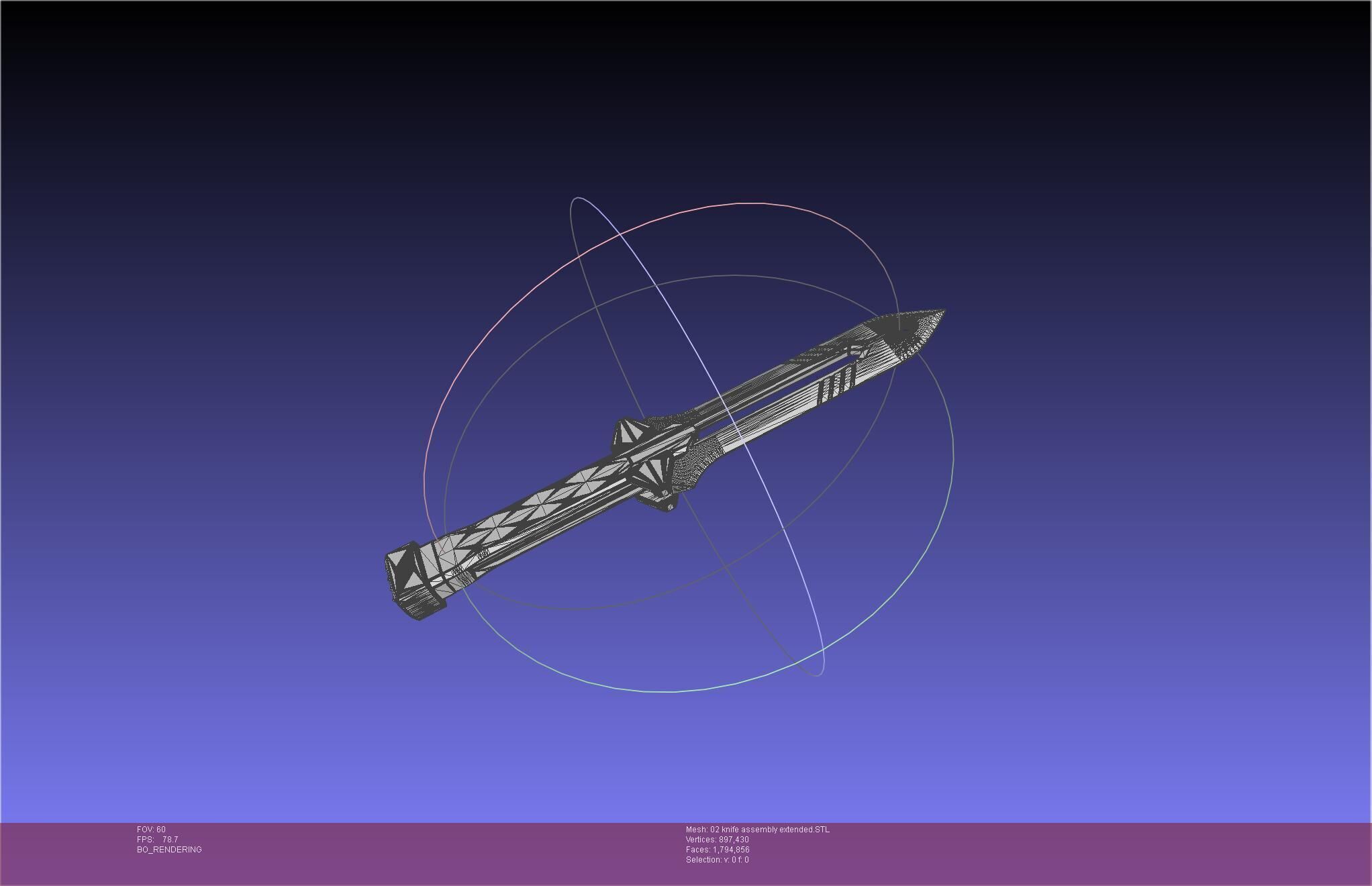 Evangelion rebuild Unit 2 Knife Movable Version 3D print model_39