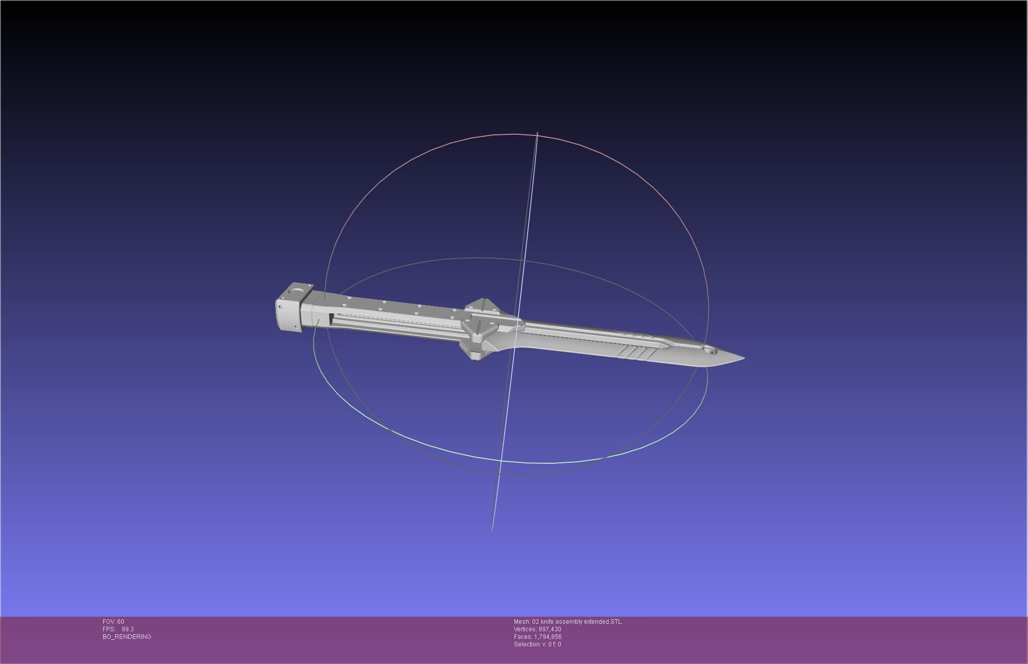 Evangelion rebuild Unit 2 Knife Movable Version 3D print model_10