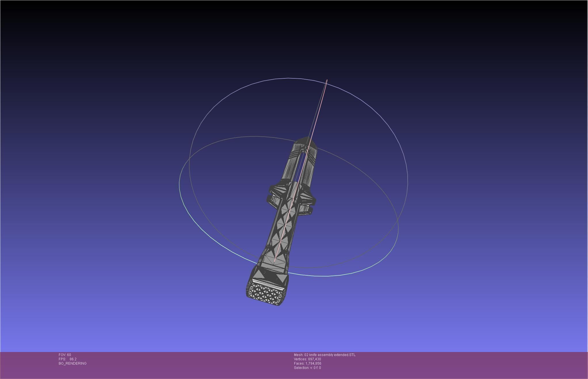Evangelion rebuild Unit 2 Knife Movable Version 3D print model_38