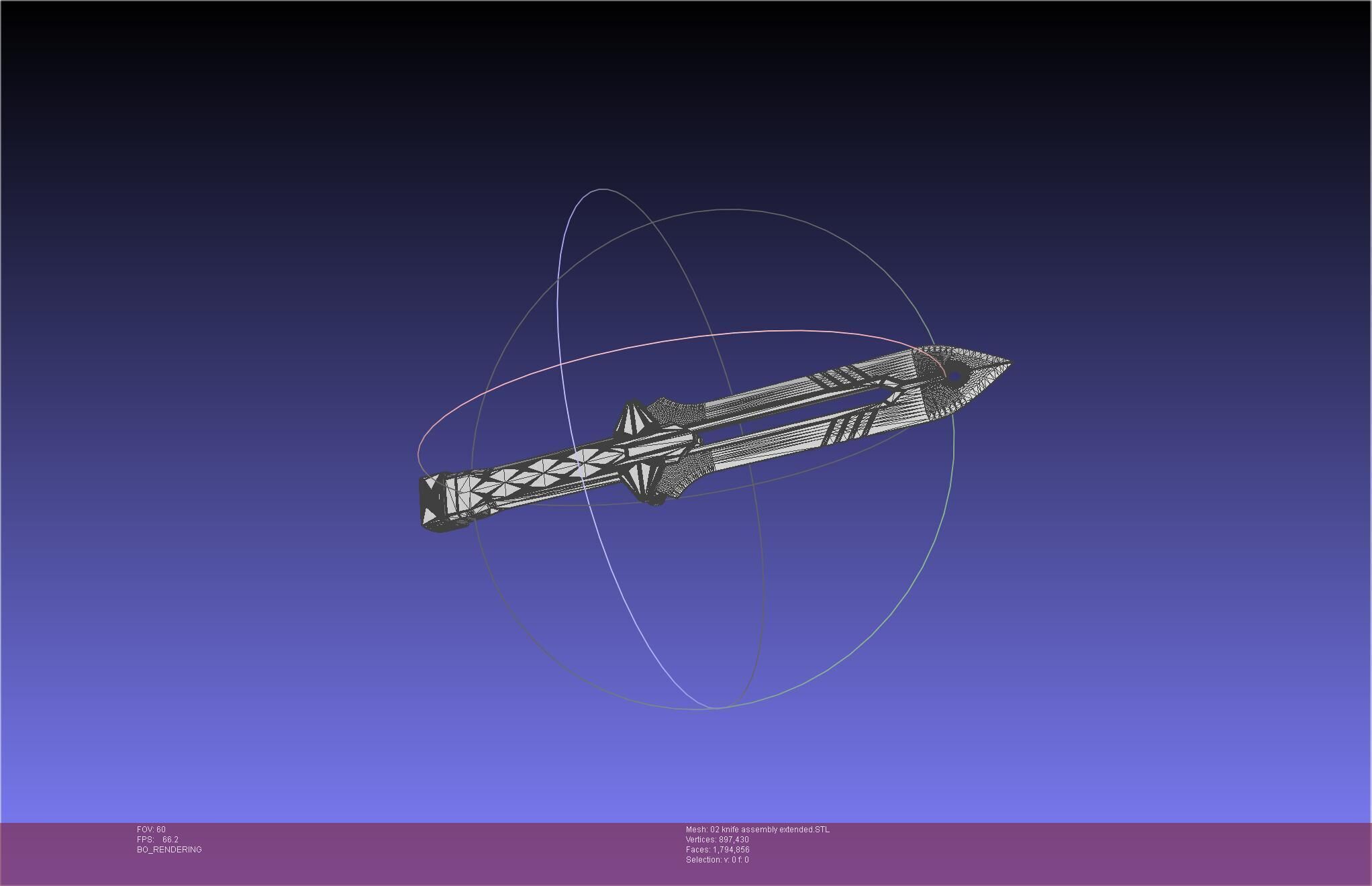 Evangelion rebuild Unit 2 Knife Movable Version 3D print model_22