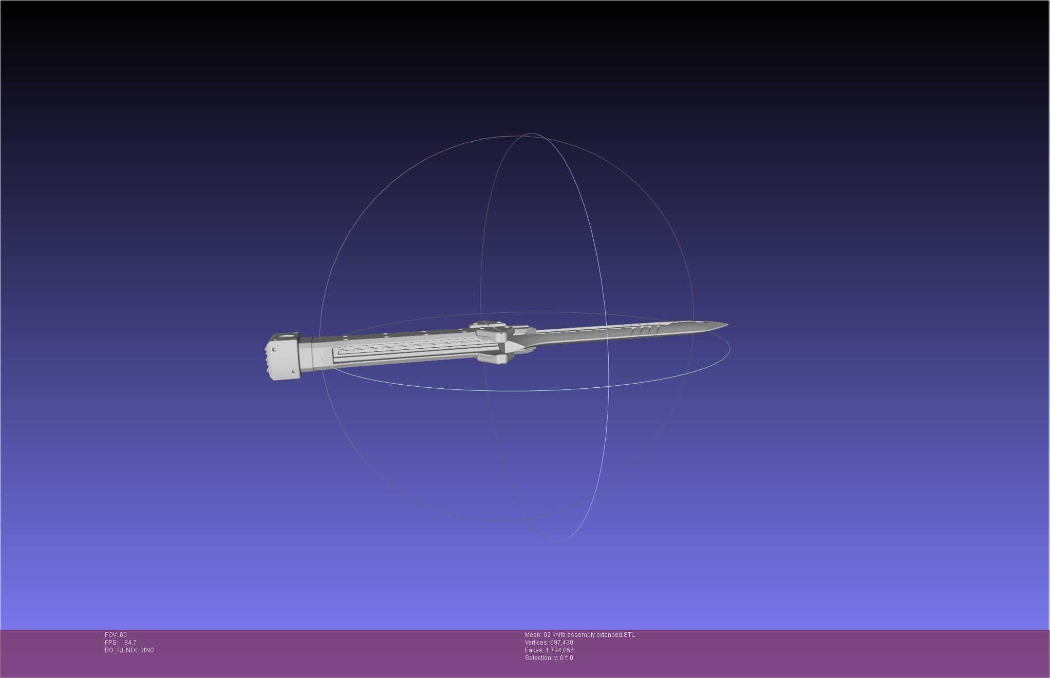 Evangelion rebuild Unit 2 Knife Movable Version 3D print model_19
