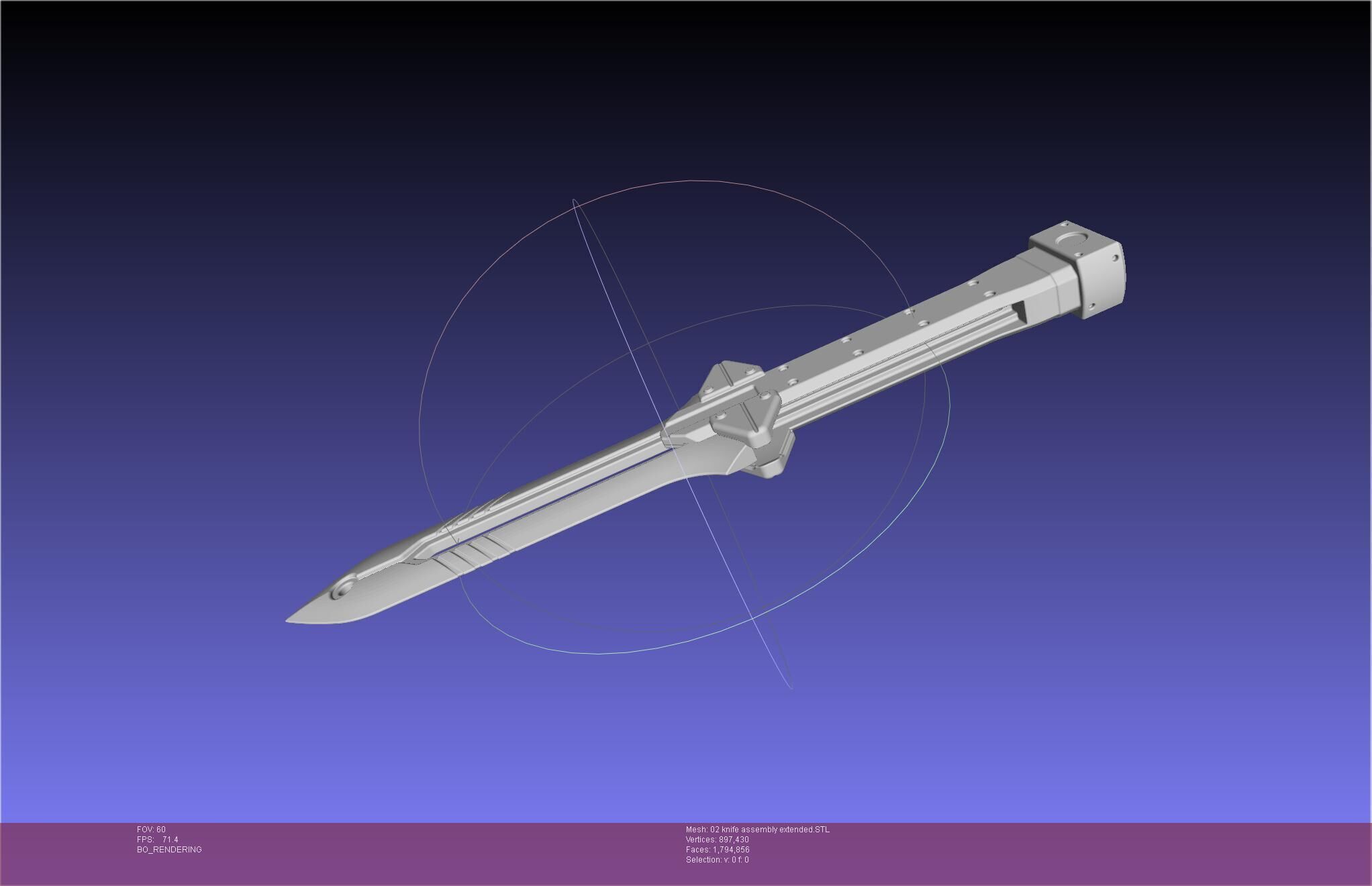 Evangelion rebuild Unit 2 Knife Movable Version 3D print model_59