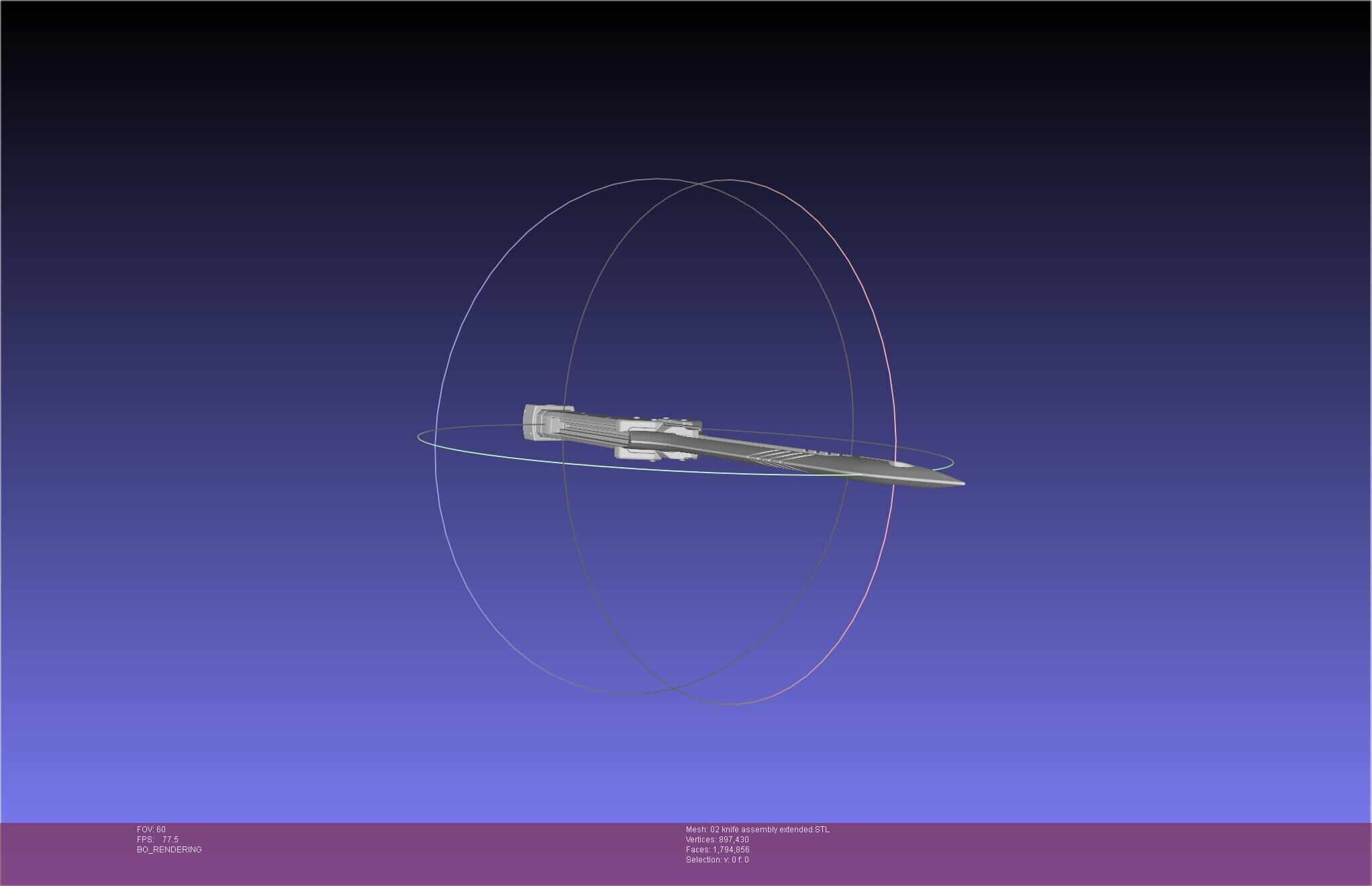 Evangelion rebuild Unit 2 Knife Movable Version 3D print model_24