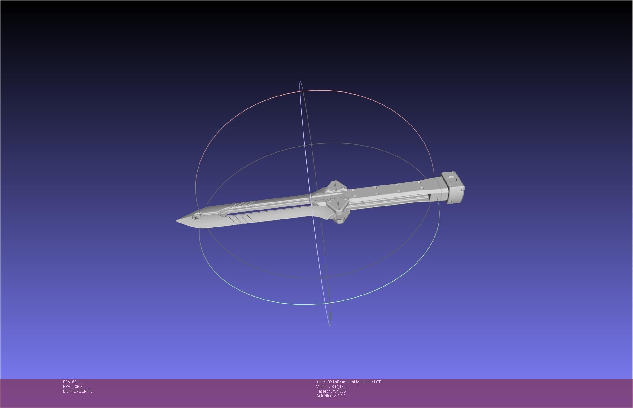 Evangelion rebuild Unit 2 Knife Movable Version 3D print model_5