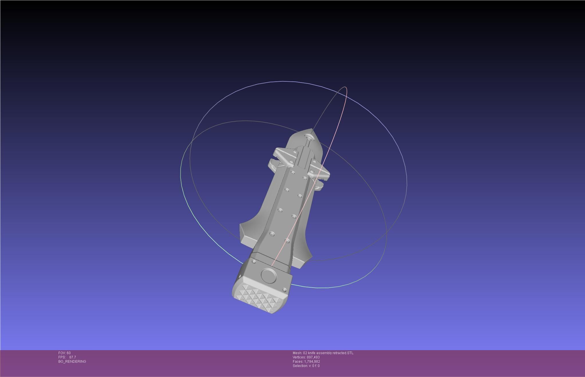 Evangelion rebuild Unit 2 Knife Movable Version 3D print model_35