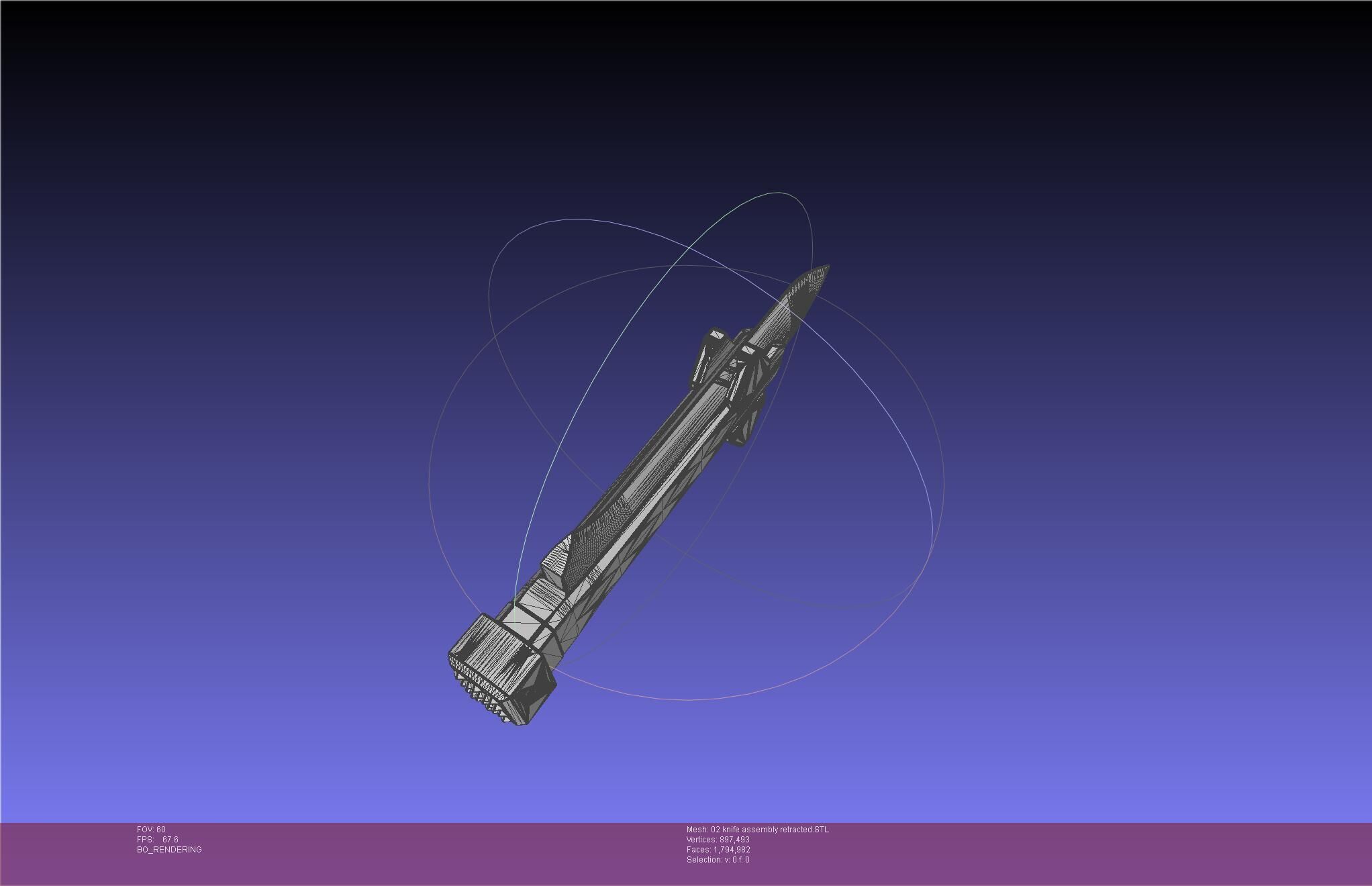 Evangelion rebuild Unit 2 Knife Movable Version 3D print model_53